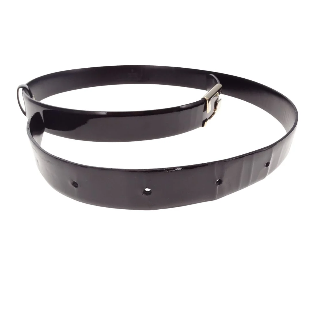 Gucci G Belt In Black Patent Leather 85/34 - Image 3