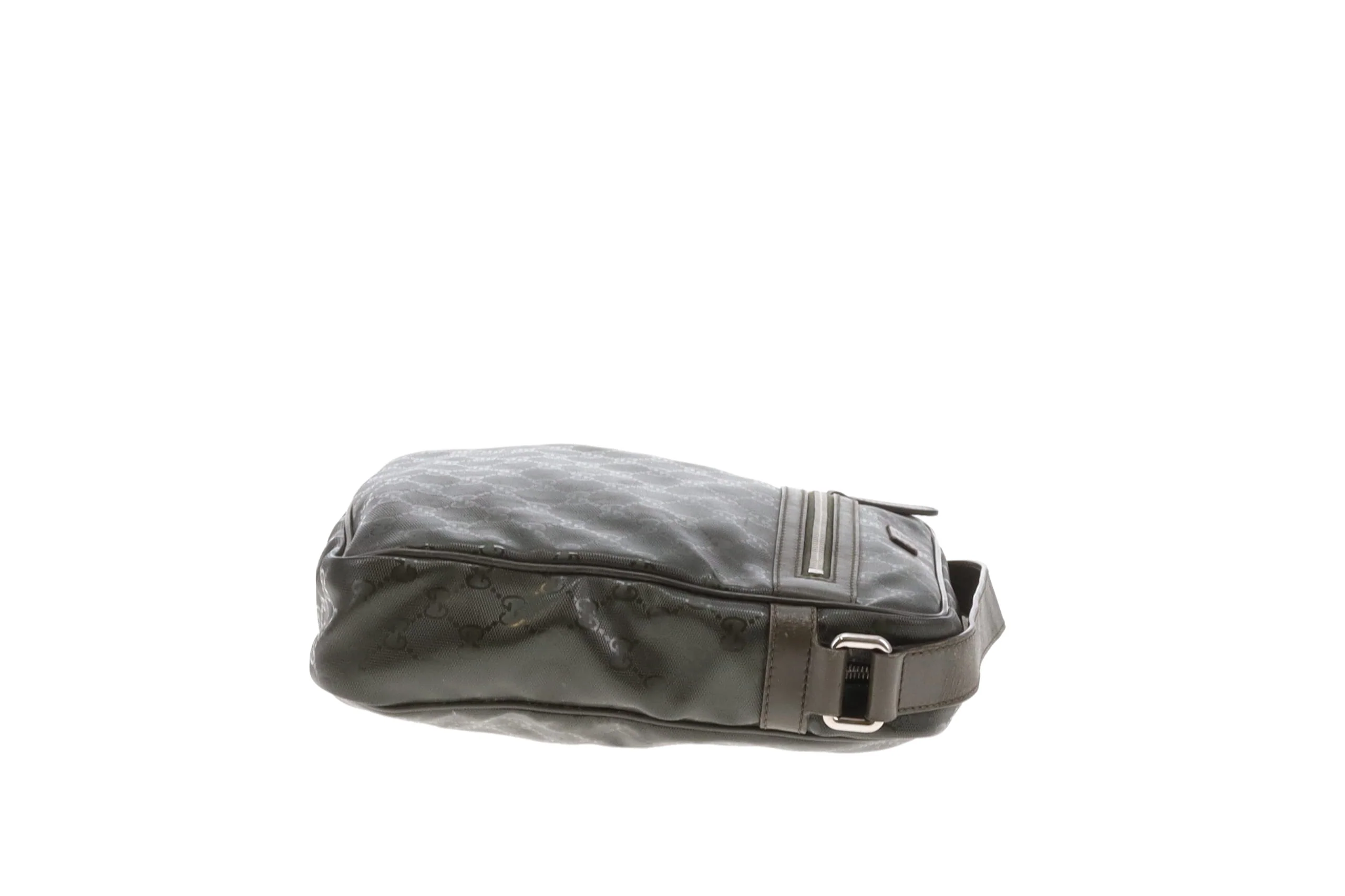 Gucci GG Messenger Bag In Olive Green Guccisima Print - Image 11