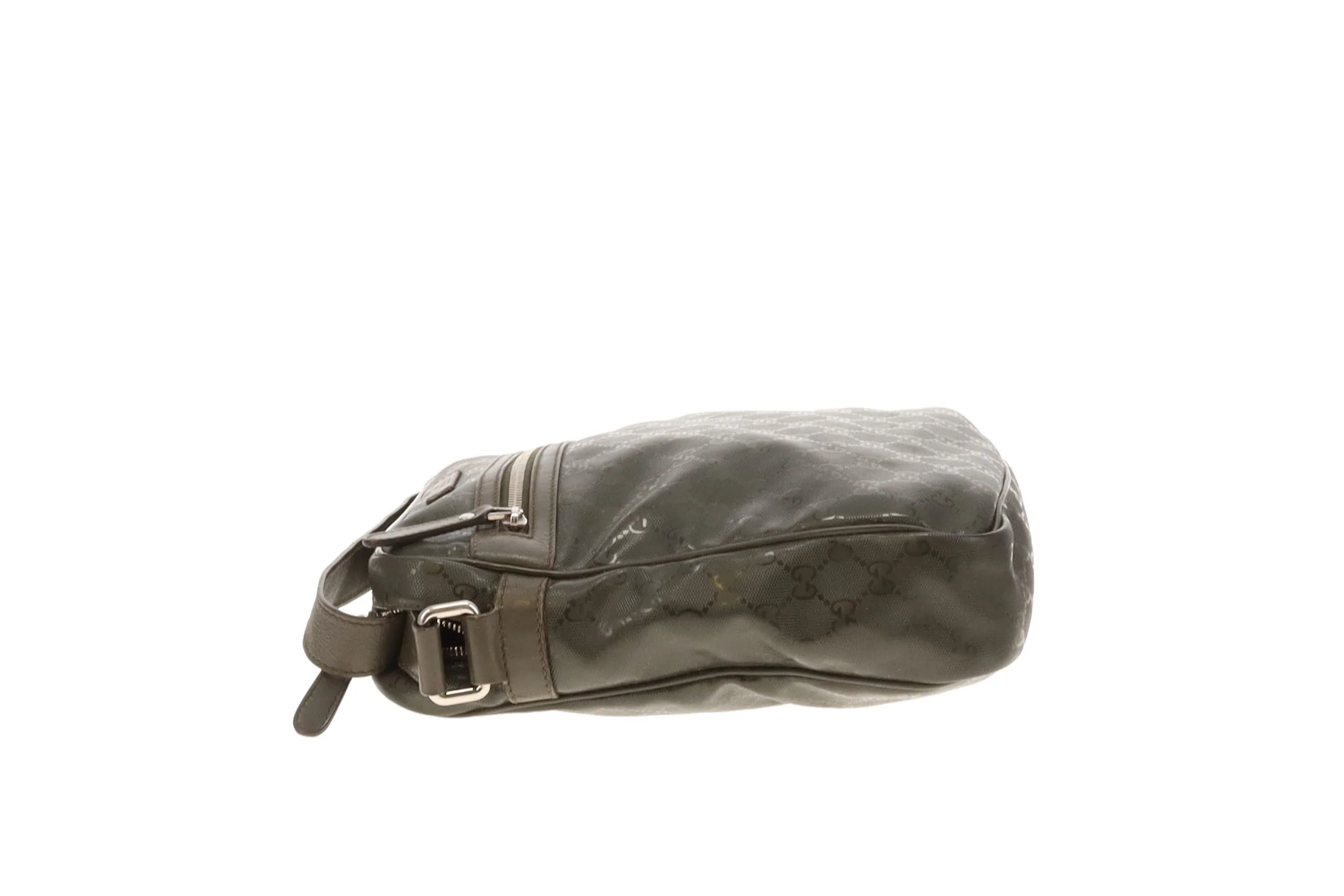 Gucci GG Messenger Bag In Olive Green Guccisima Print - Image 7