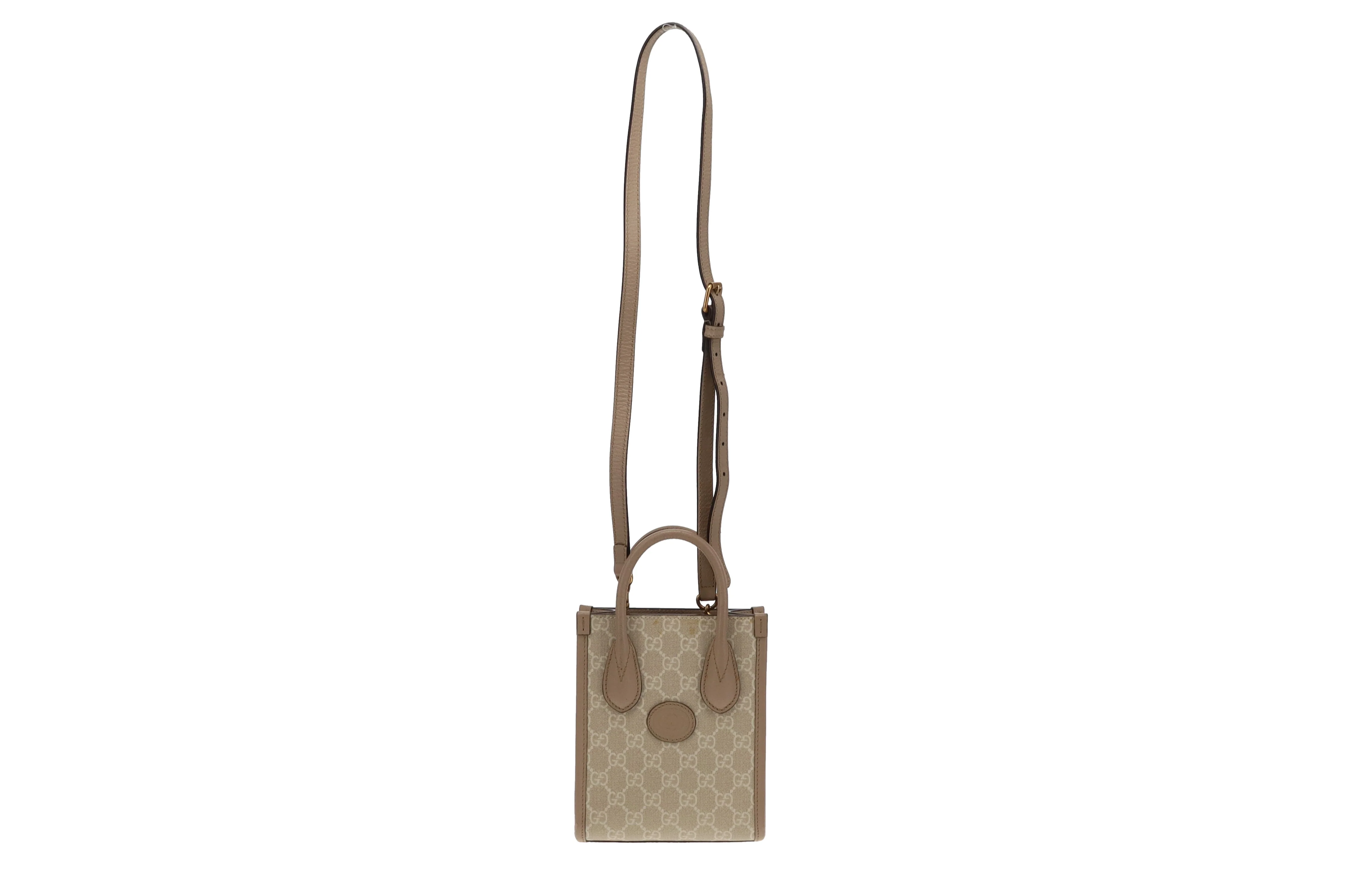 Gucci GG Supreme with Interlocking G Mini Tote Bag - Image 3