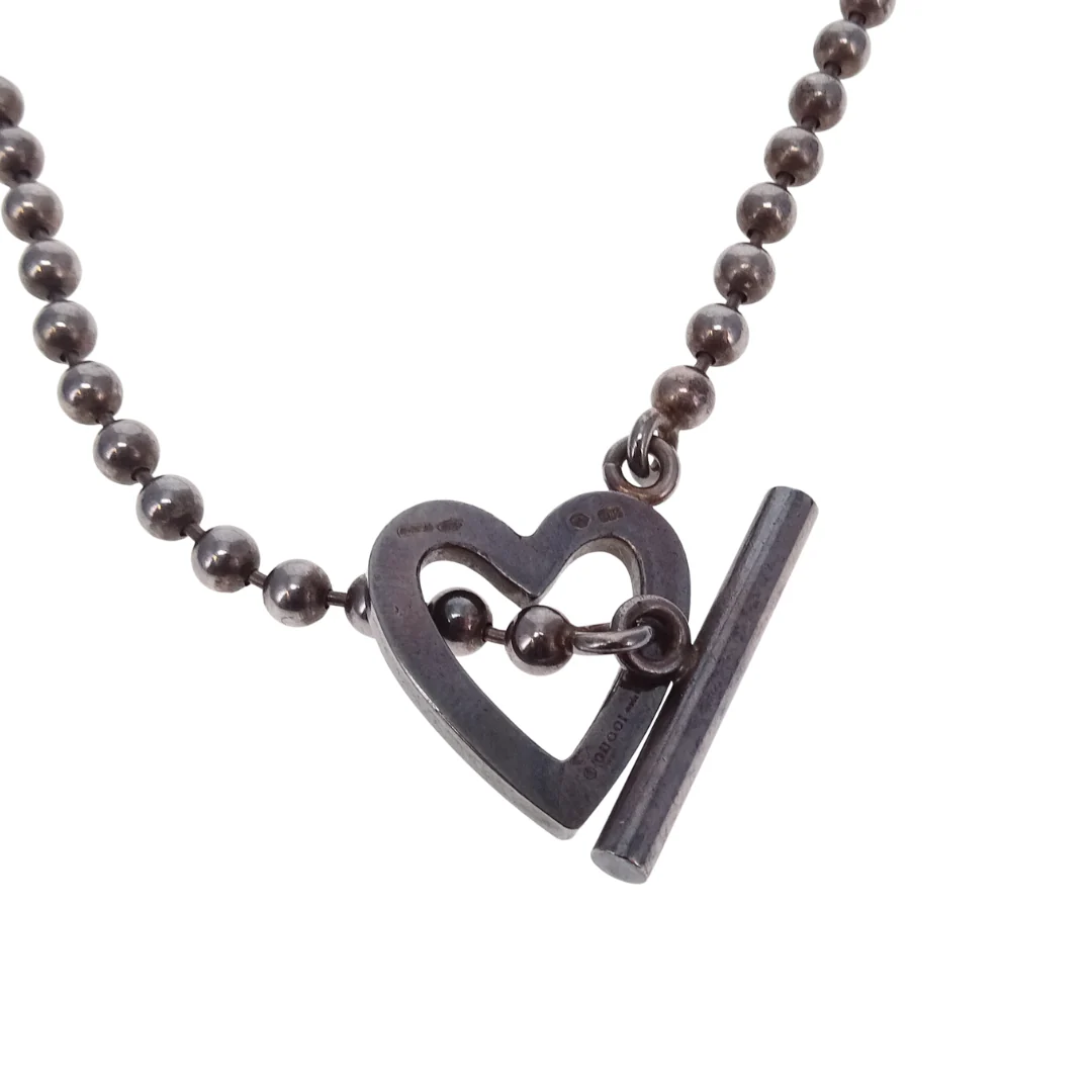 Gucci Heart Toggle Sterling Silver Choker - Image 4