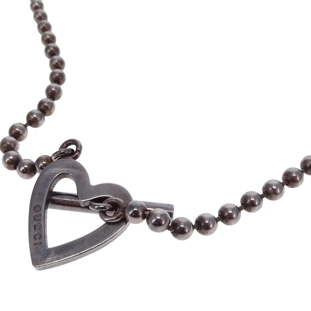 Gucci Heart Toggle Sterling Silver Choker - Image 7