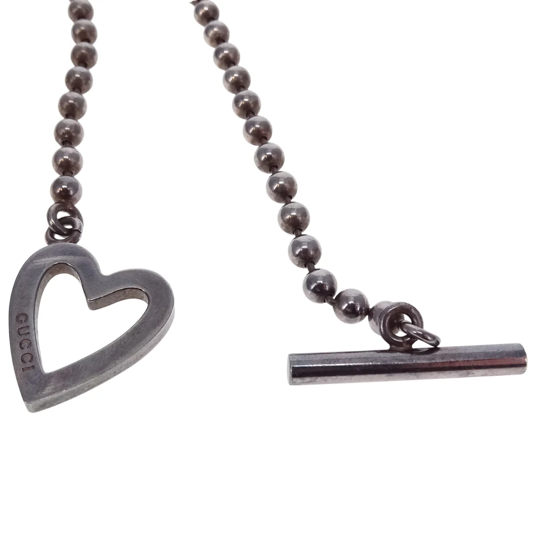 Gucci Heart Toggle Sterling Silver Choker - Image 8
