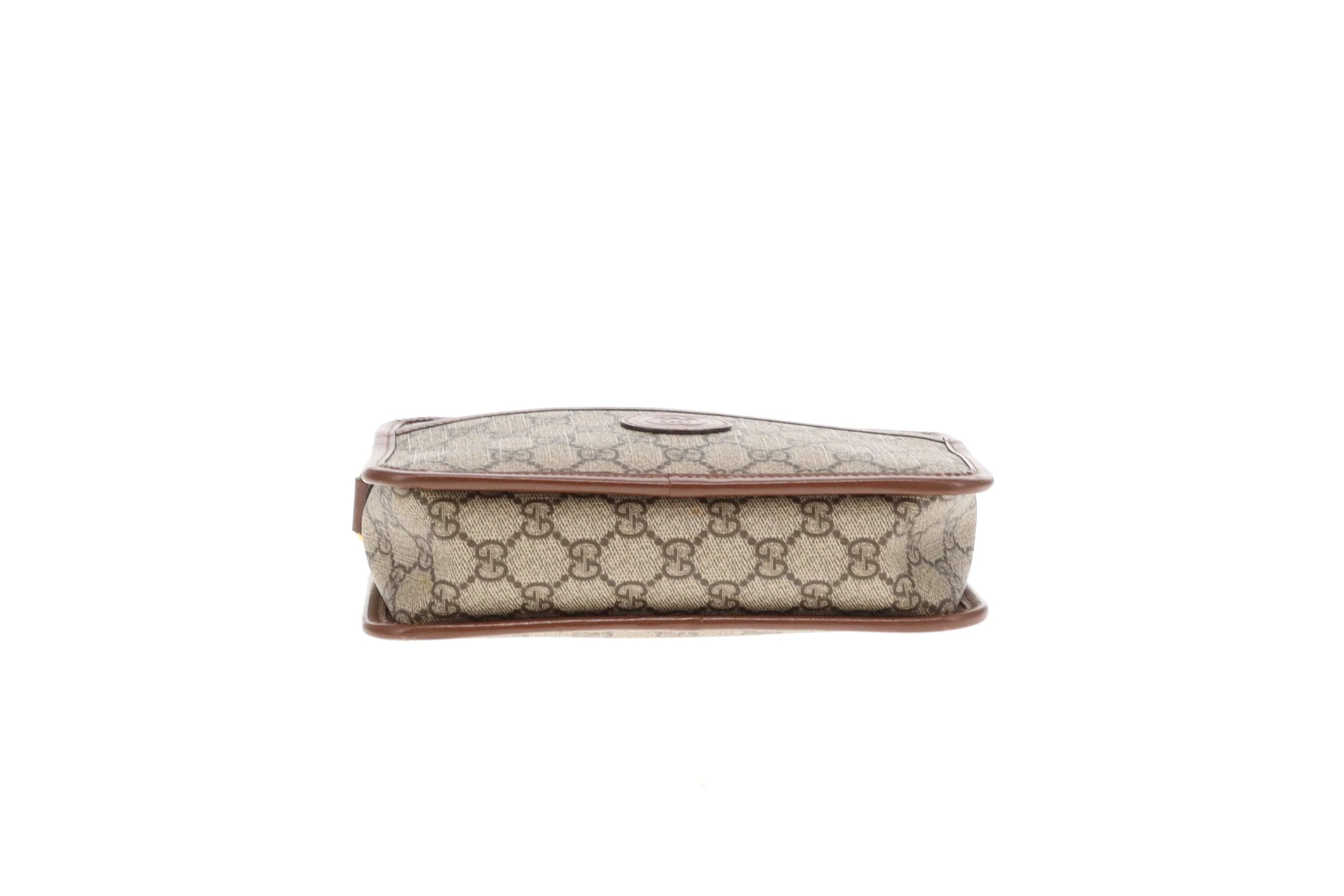 Gucci Interlocking G Mini Bag GG Supreme and Brown Leather - Image 9