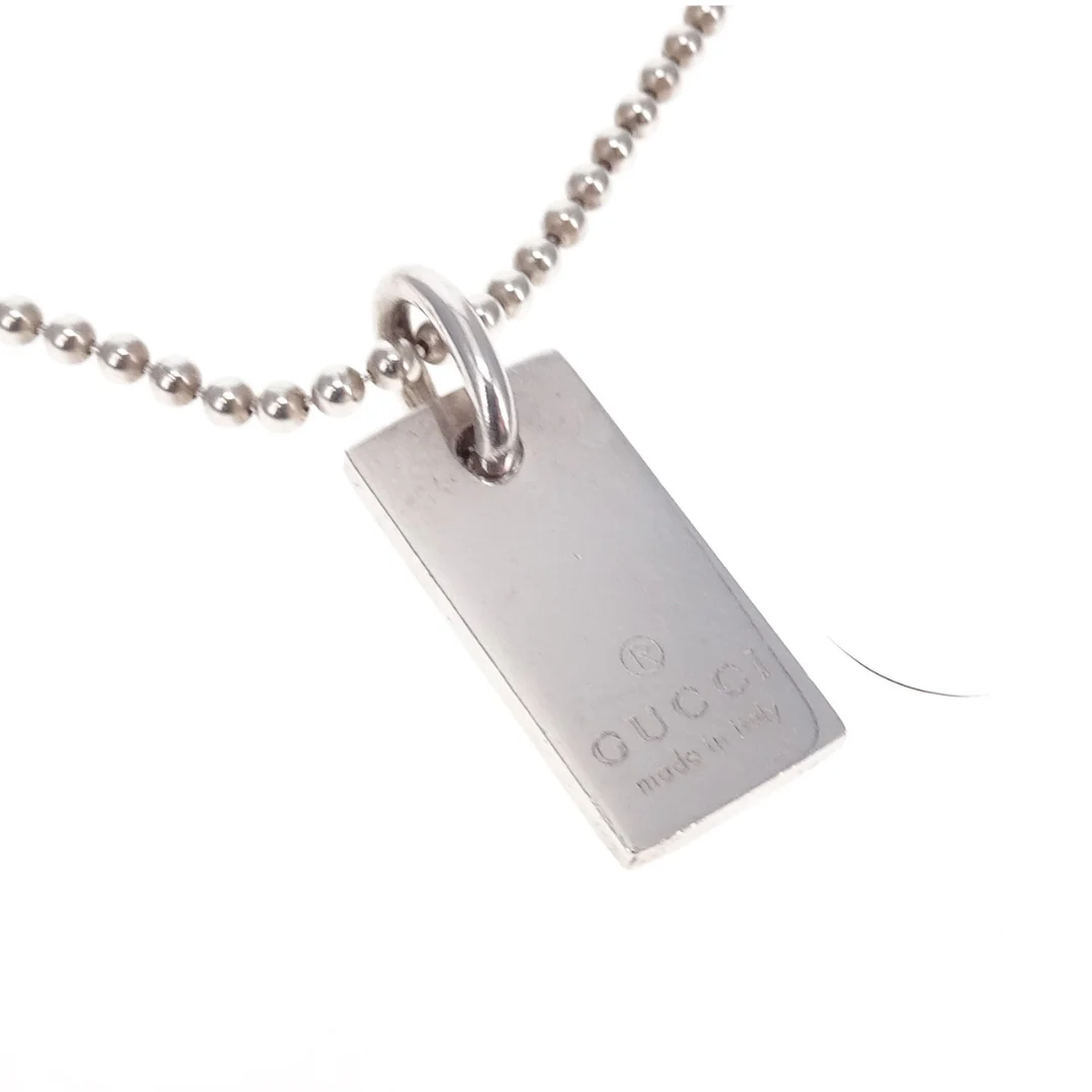 Gucci Logo Tag Bracelet Sterling Silver - Image 4