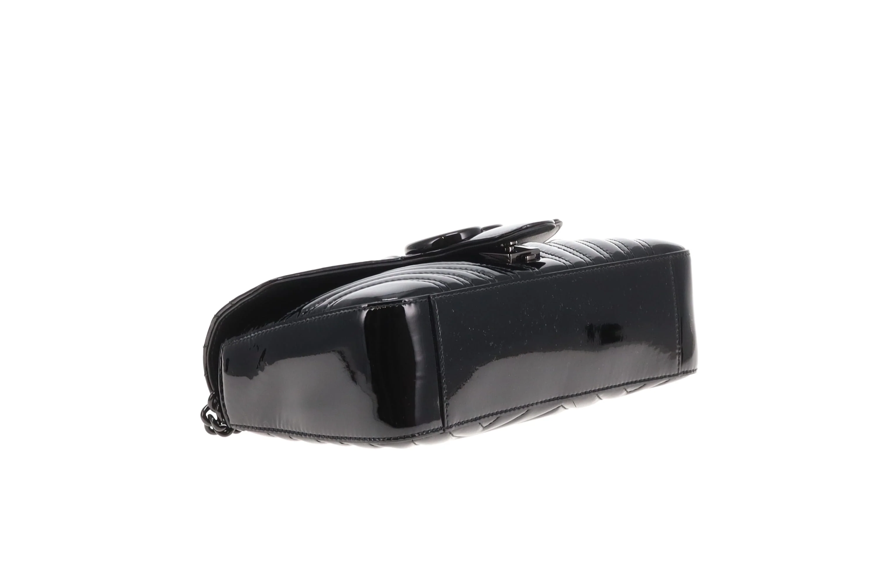 Gucci Marmont Small Black Patent with Black HW - Image 10
