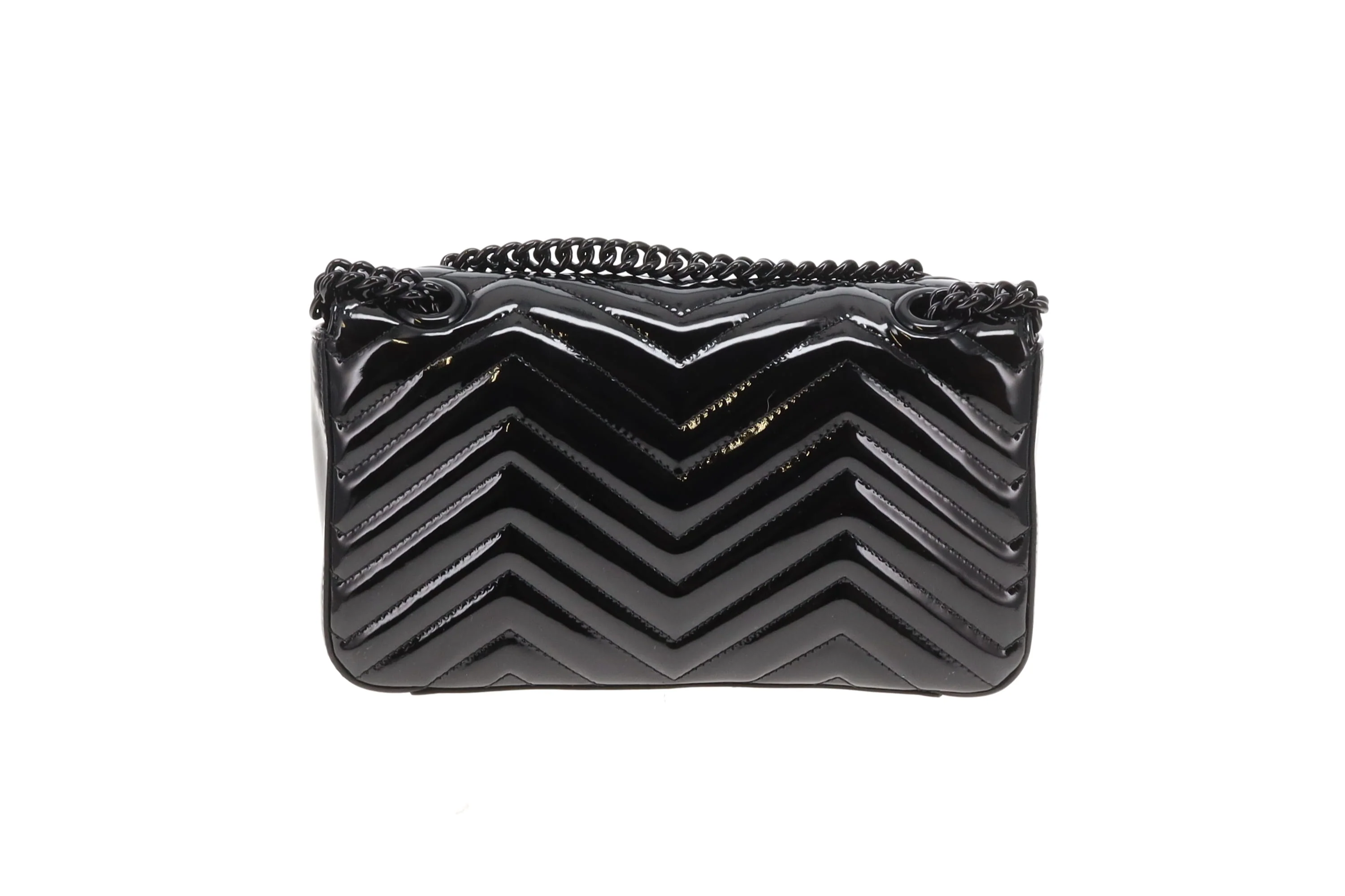 Gucci Marmont Small Black Patent with Black HW - Image 7
