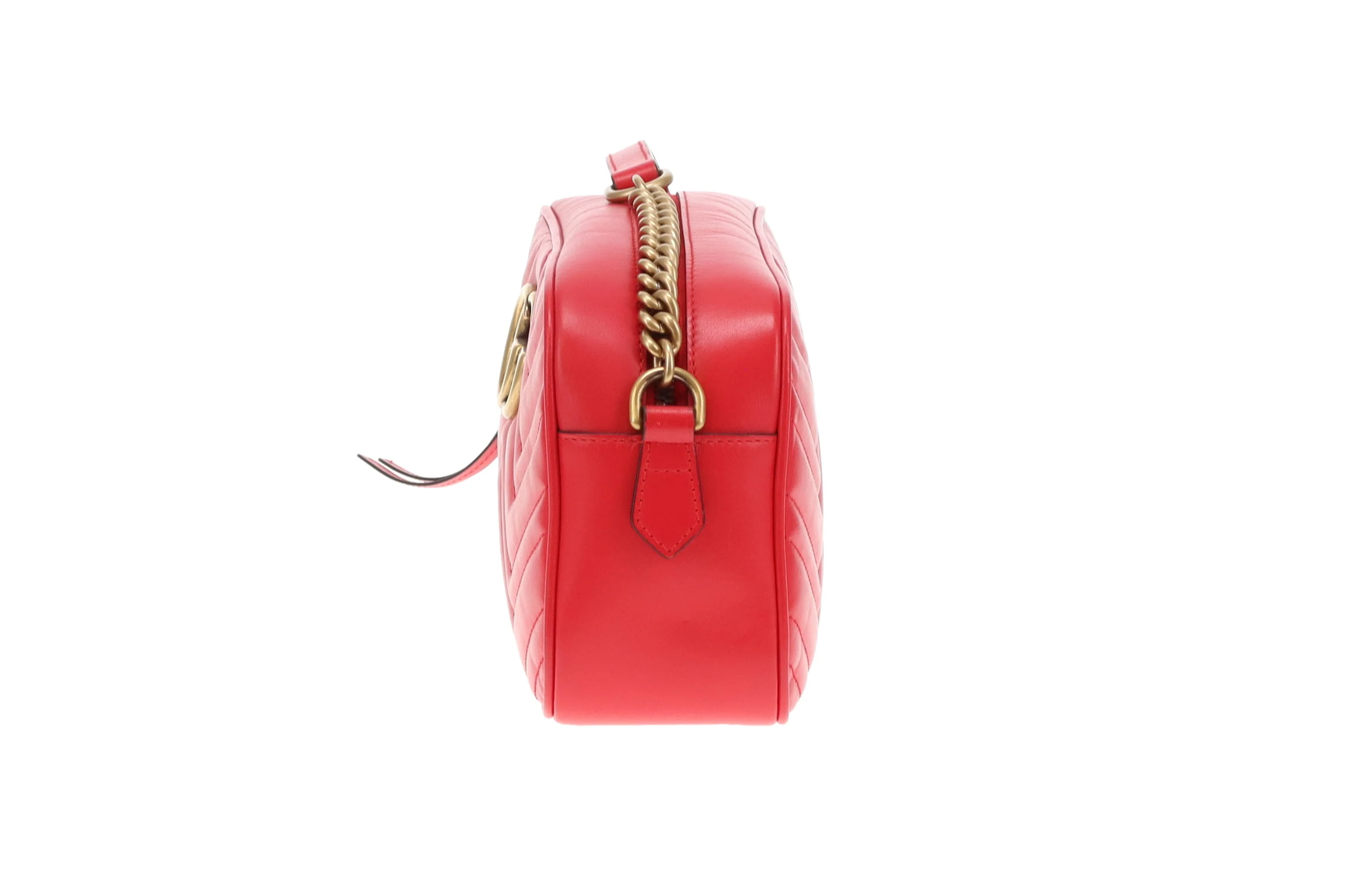 Gucci Marmont Small Camera Bag Red Chevron GH - Image 8