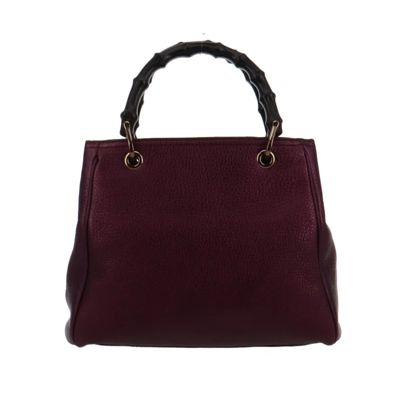 Gucci Metallic Purple Medium Bamboo 2 Way Shopper - Image 7