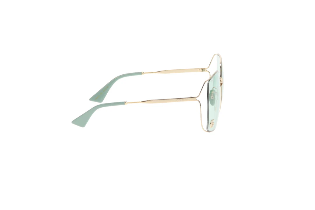 Gucci Oversize Square Frame Sunglasses With Pale Green GG0817S - Image 5