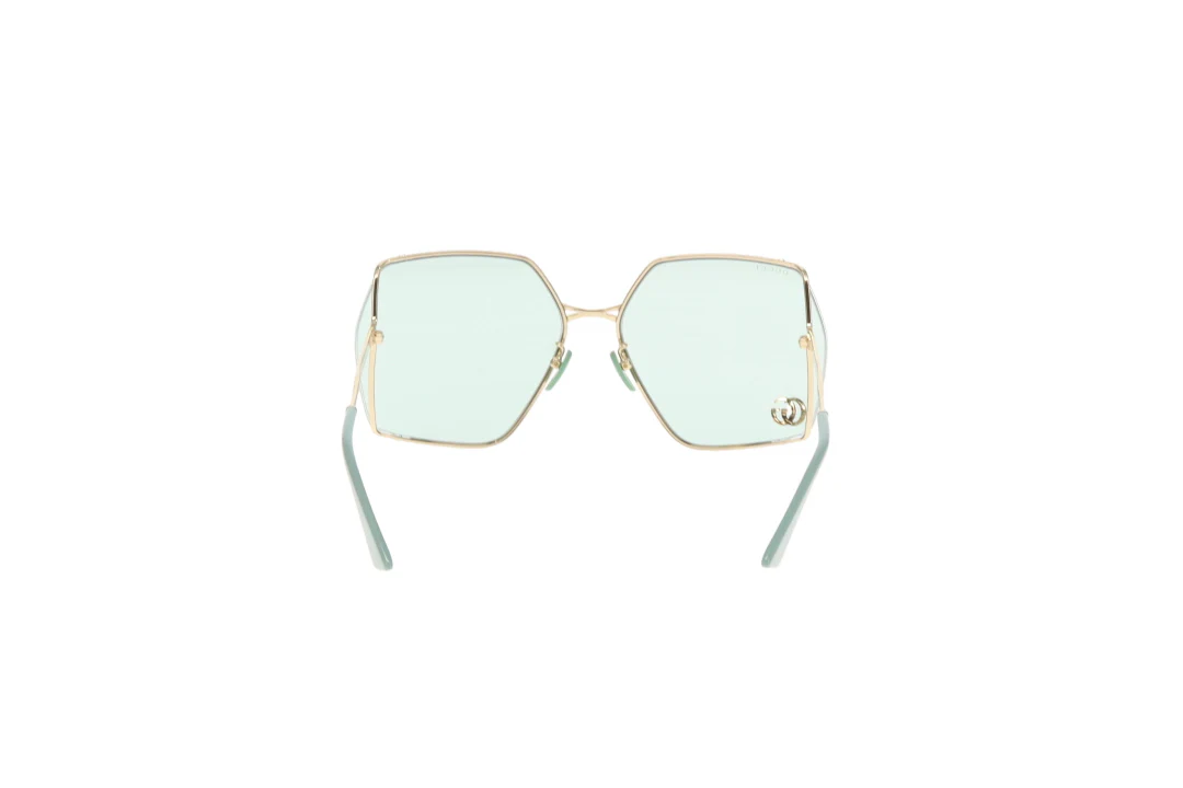 Gucci Oversize Square Frame Sunglasses With Pale Green GG0817S - Image 6