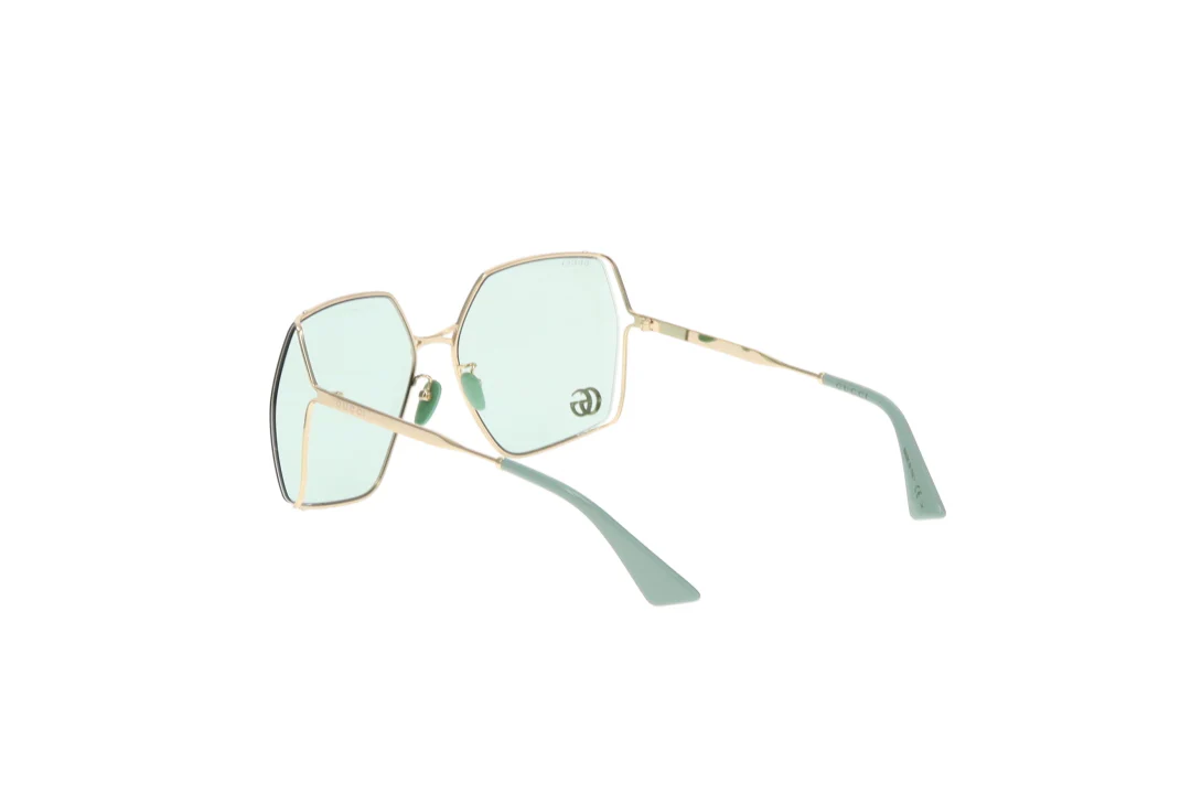 Gucci Oversize Square Frame Sunglasses With Pale Green GG0817S - Image 7
