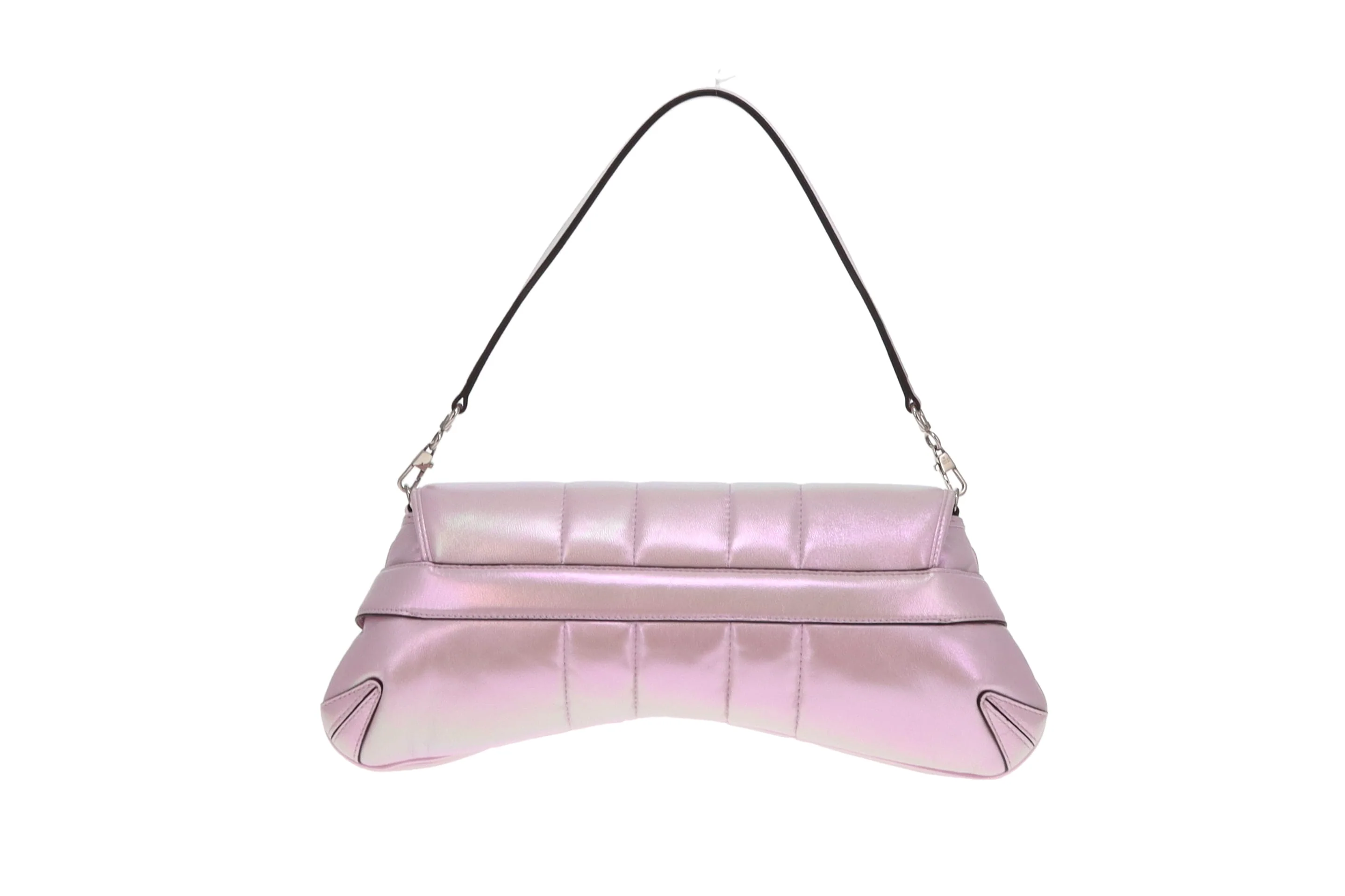 Gucci Pink Iridescent Leather SHW Horsebit Chain Shoulder Bag - Image 5