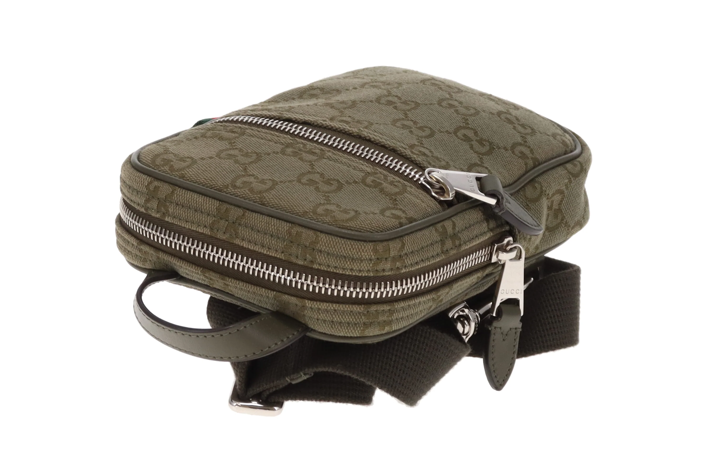 Gucci Sling Bag Khaki GG Canvas - Image 11