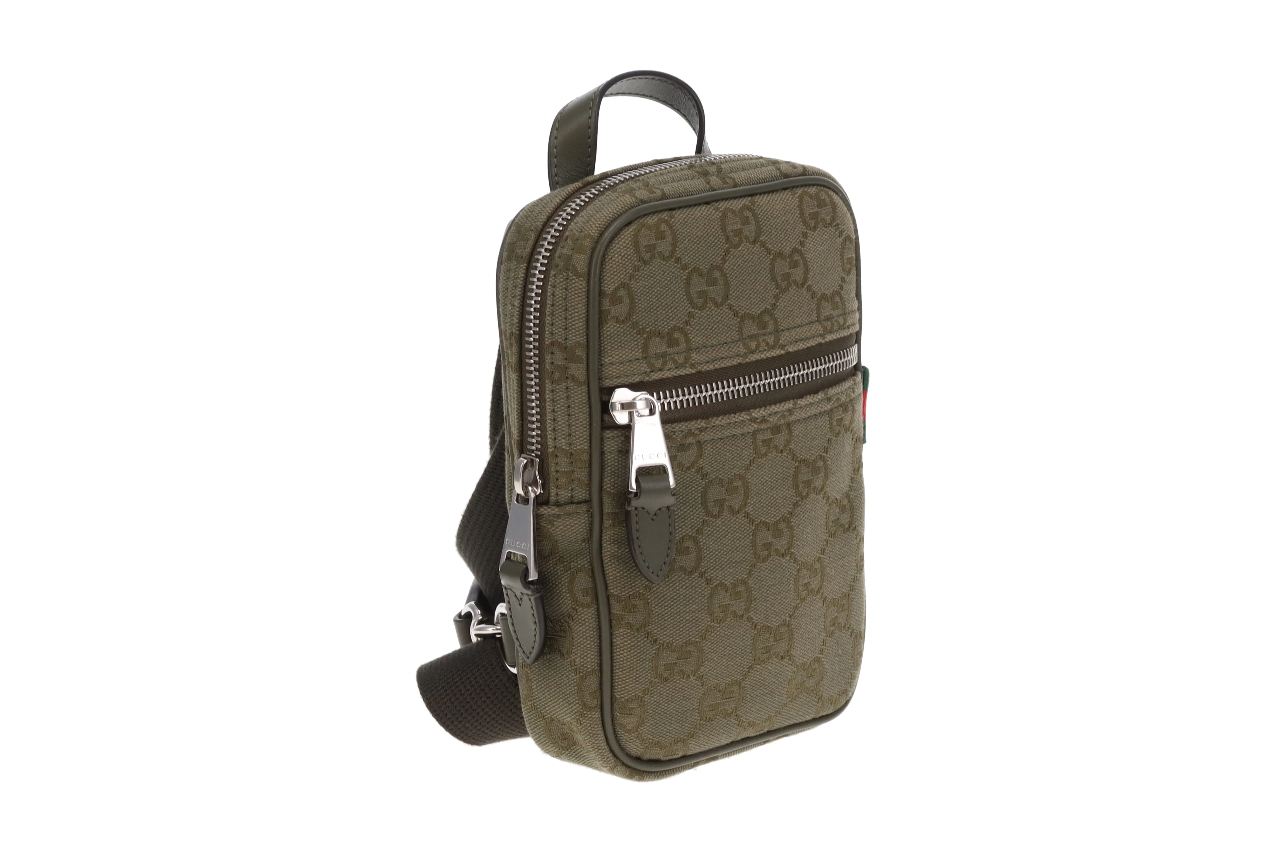 Gucci Sling Bag Khaki GG Canvas - Image 3