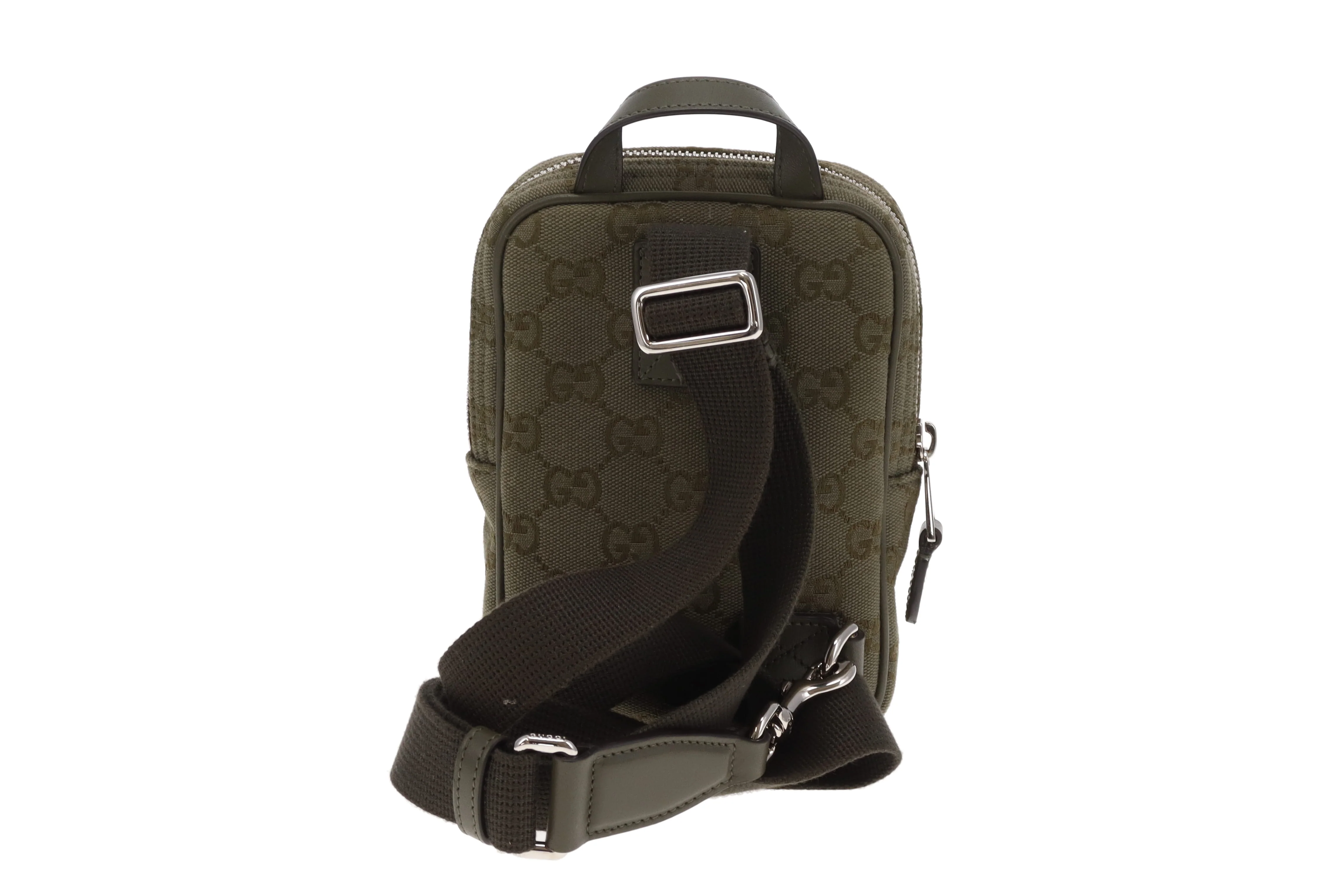 Gucci Sling Bag Khaki GG Canvas - Image 5