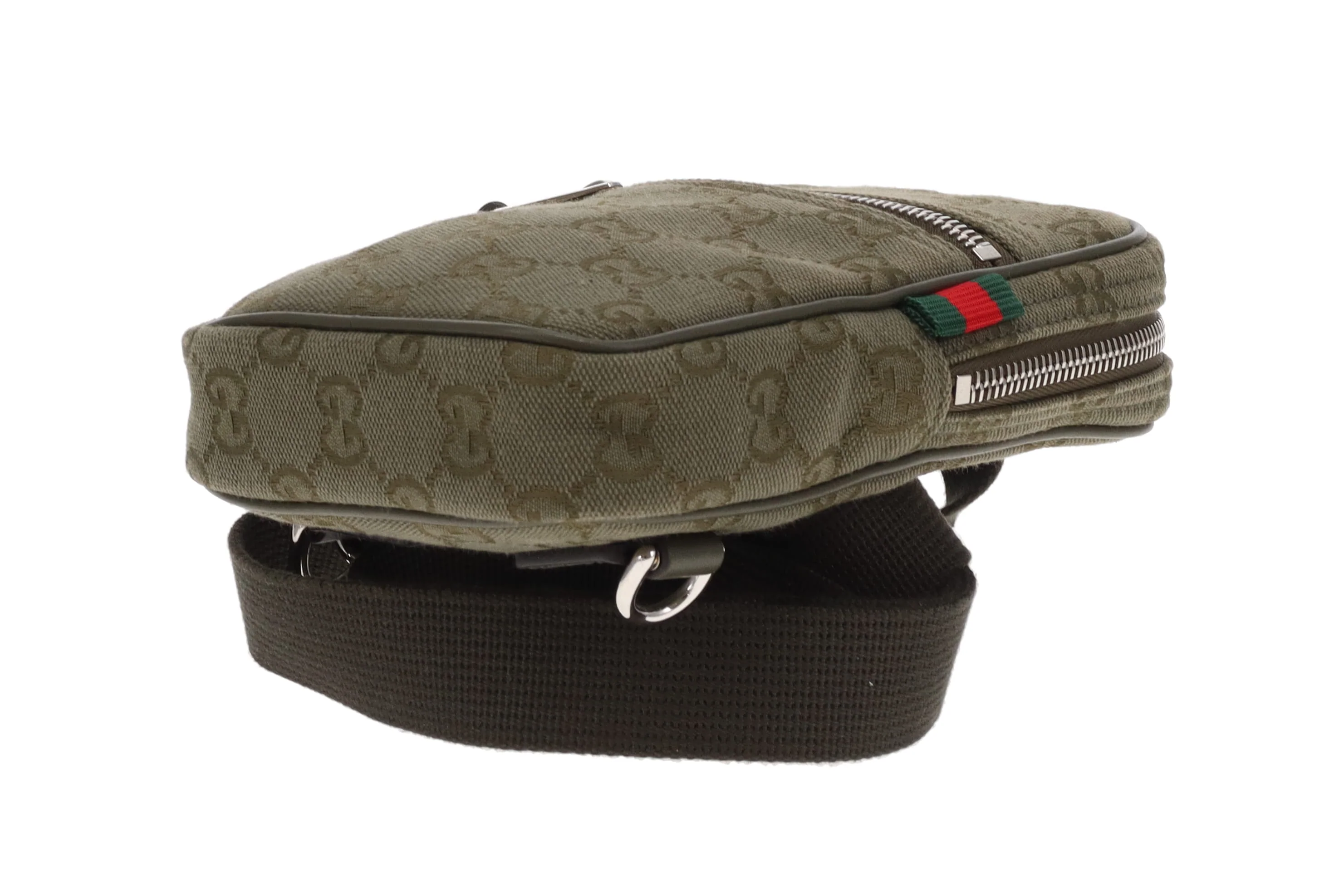 Gucci Sling Bag Khaki GG Canvas - Image 9