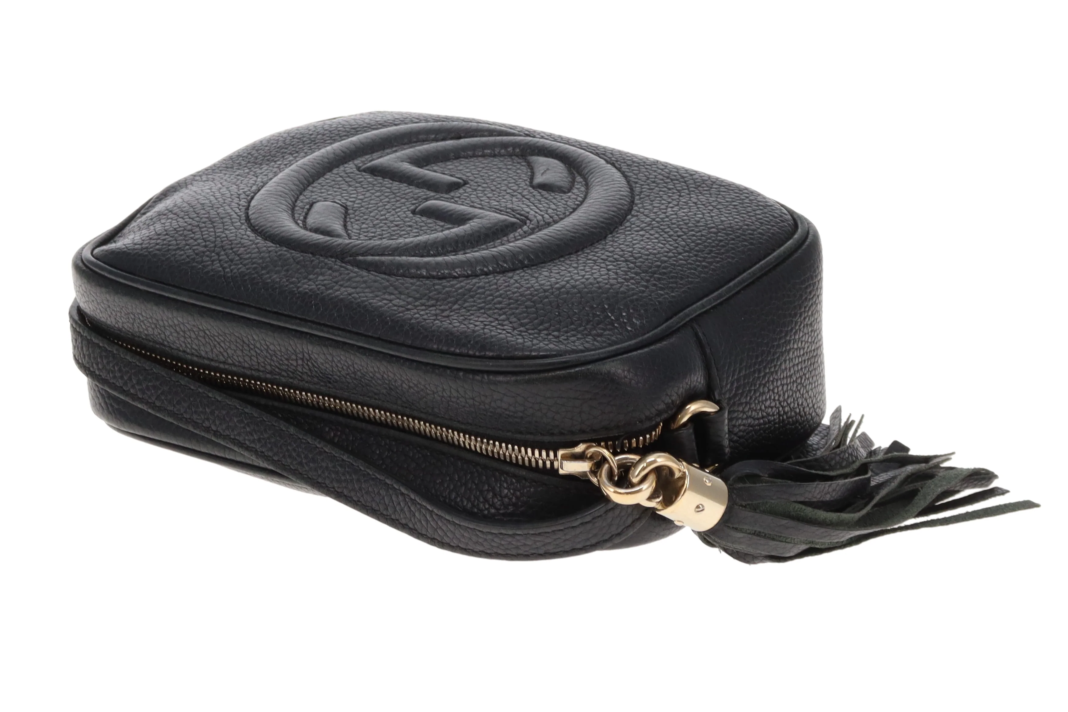 Gucci Soho Disco Black Camera Bag Grained Leather - Image 13