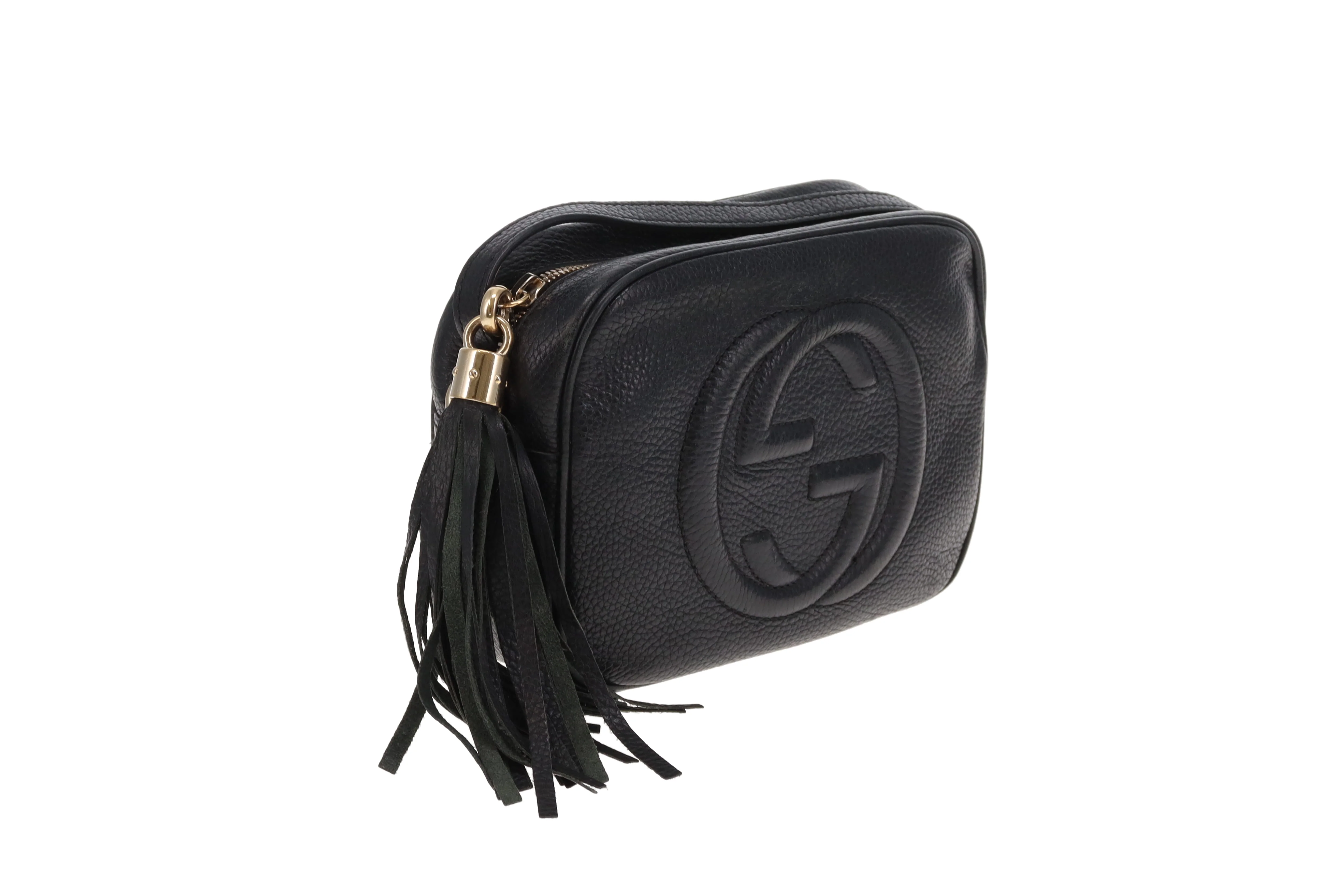 Gucci Soho Disco Black Camera Bag Grained Leather - Image 4