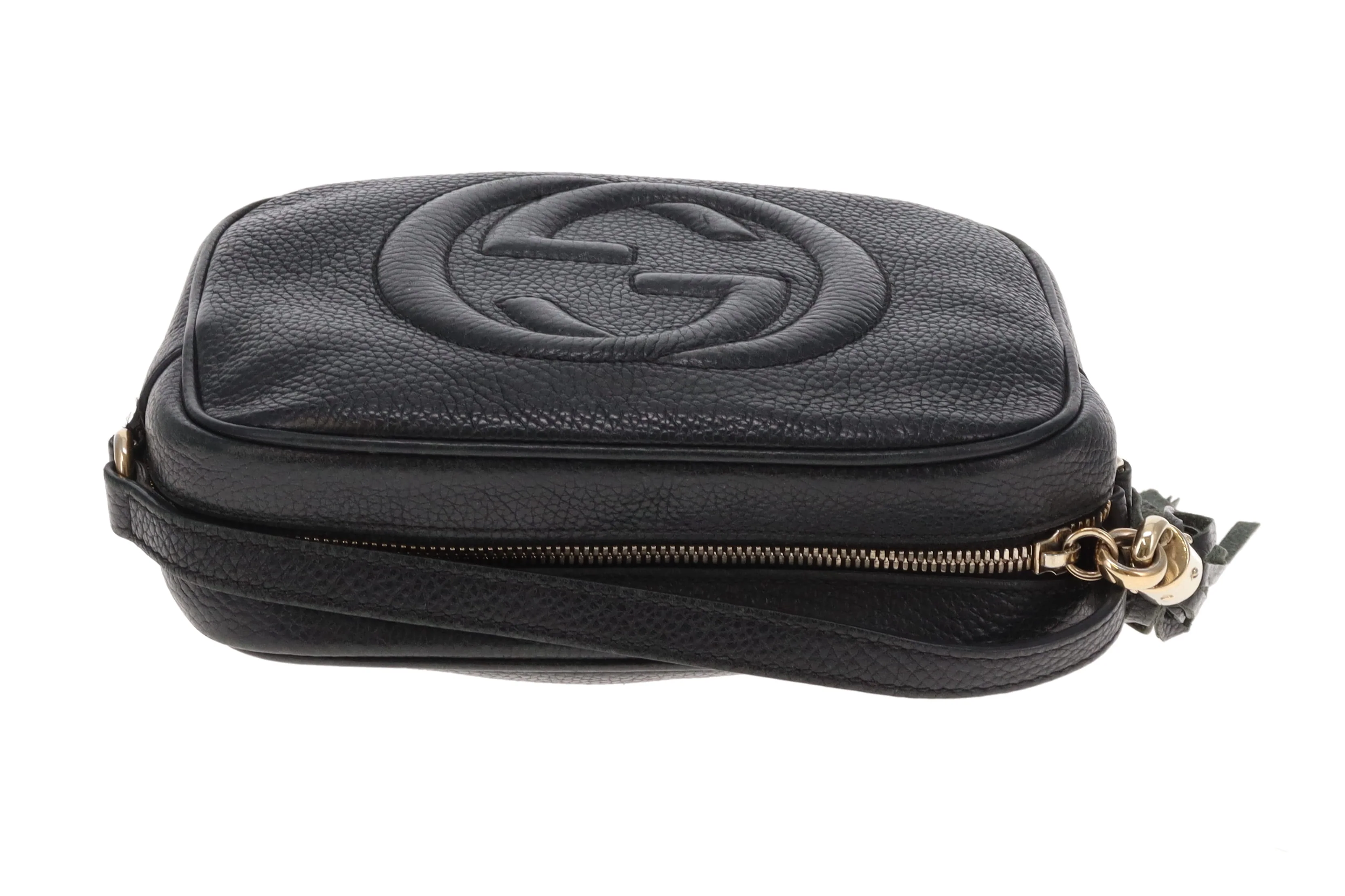 Gucci Soho Disco Black Camera Bag Grained Leather - Image 9