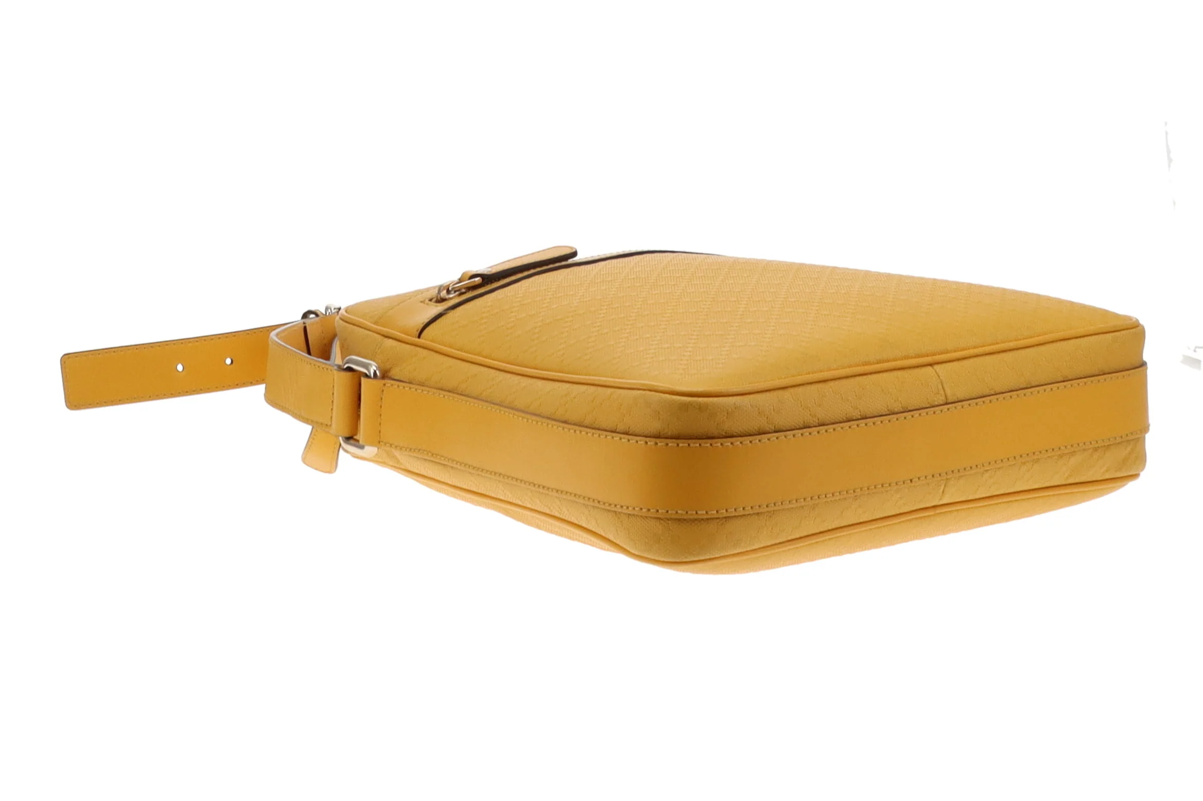 Gucci Yellow Diamante Leather Zipped Messenger Bag - Image 8