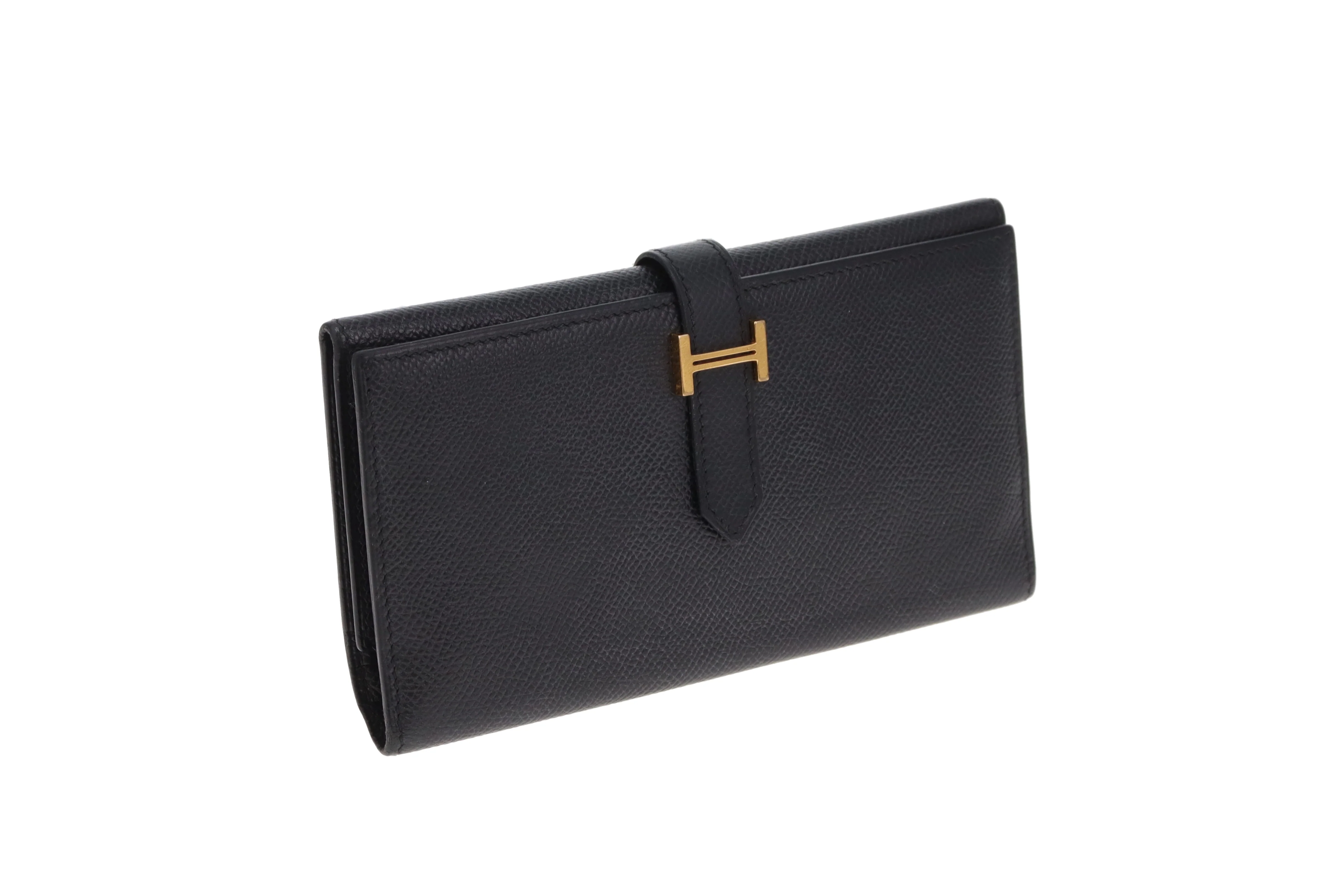 Hermes Bearne Wallet Noir Epsom Leather (Hotstamp JO'H) - Image 3