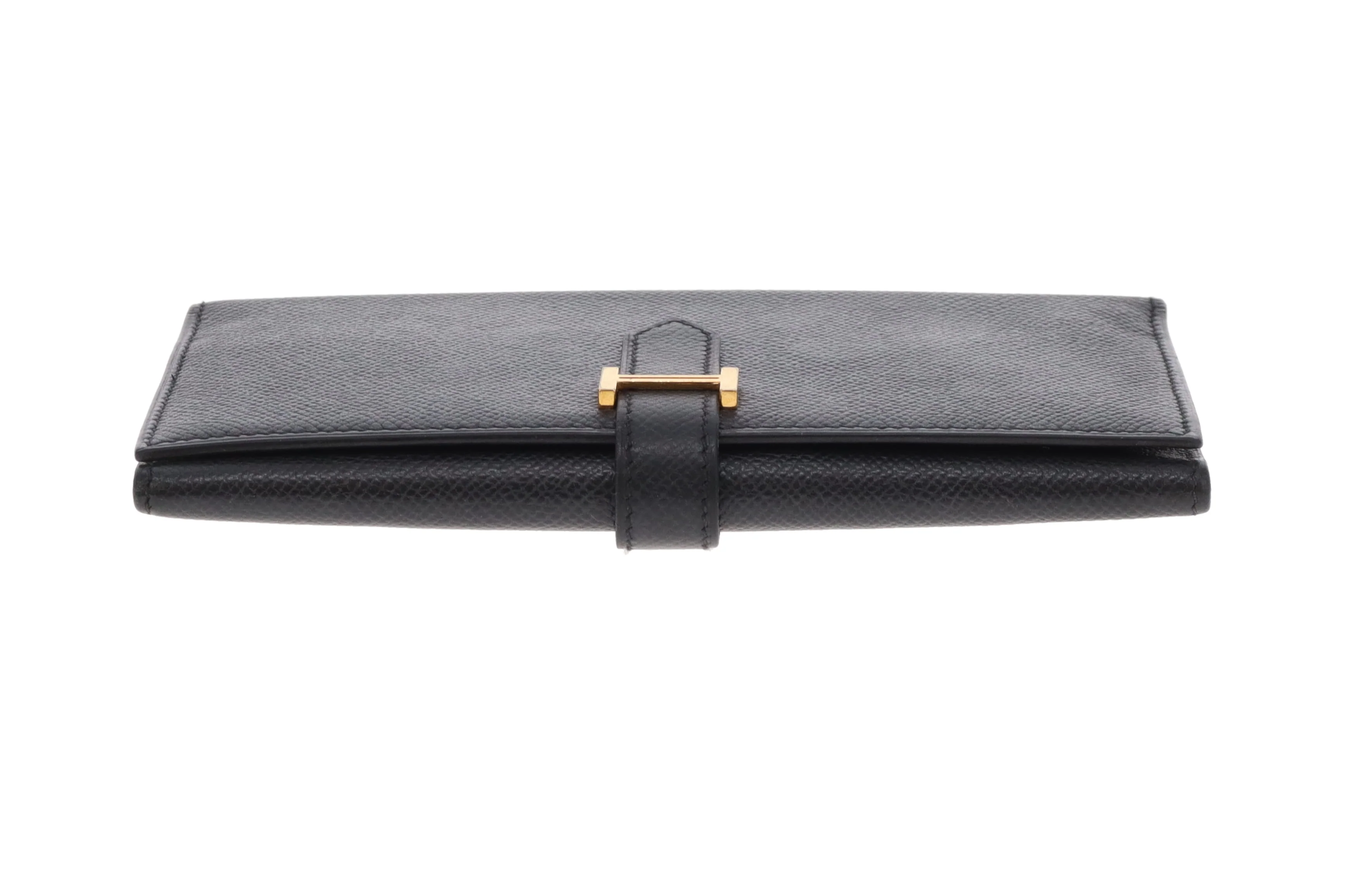 Hermes Bearne Wallet Noir Epsom Leather (Hotstamp JO'H) - Image 5