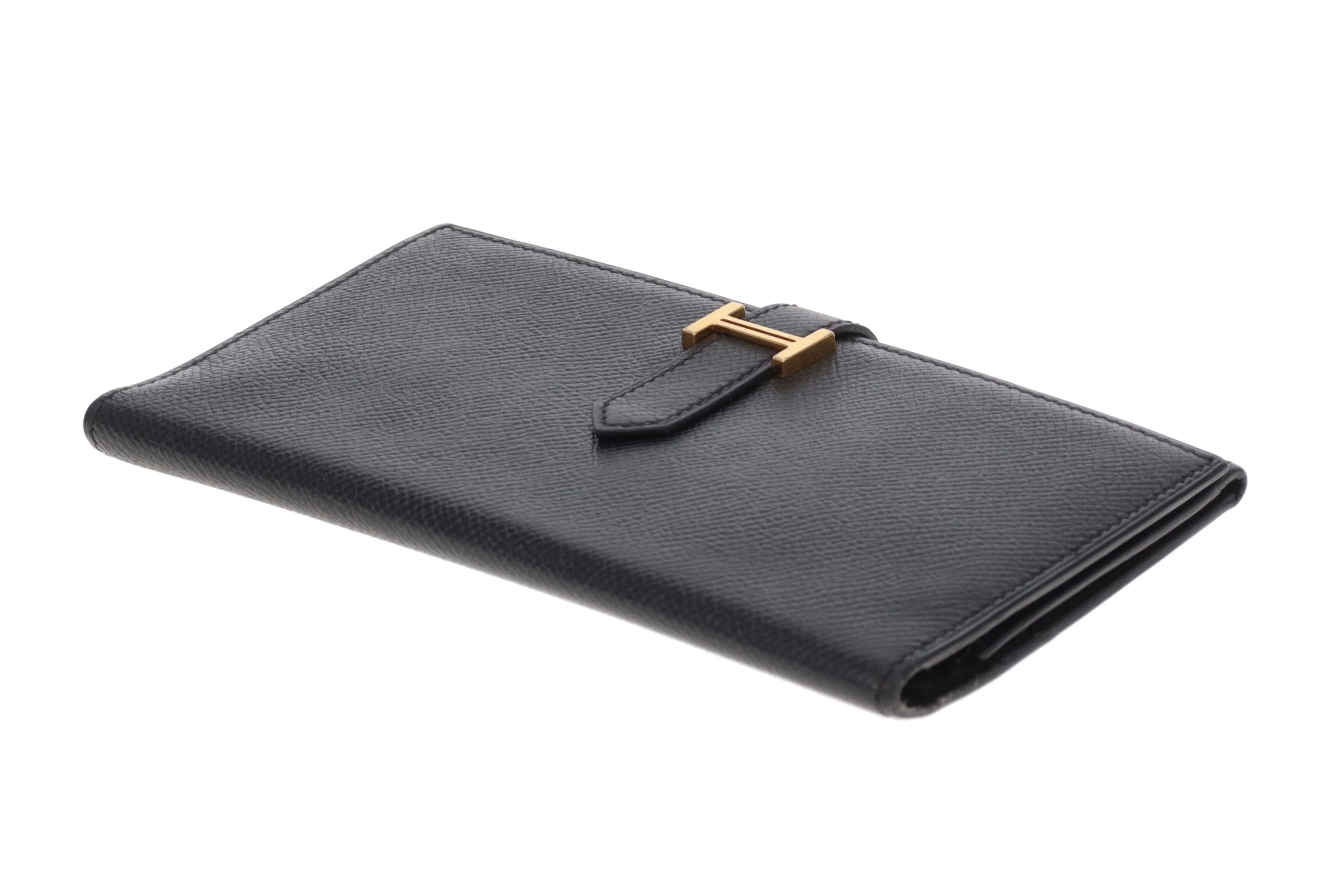 Hermes Bearne Wallet Noir Epsom Leather (Hotstamp JO'H) - Image 7