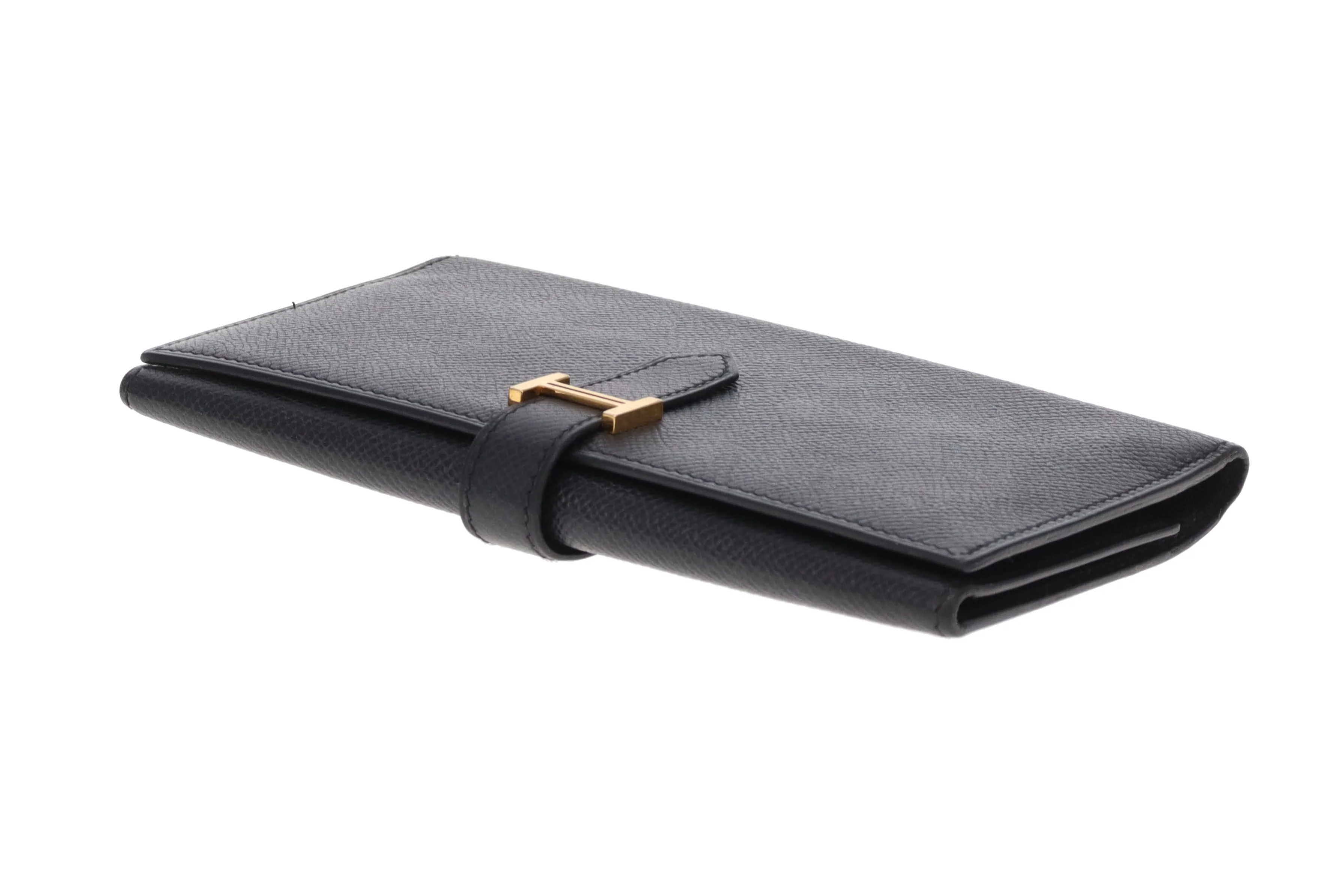 Hermes Bearne Wallet Noir Epsom Leather (Hotstamp JO'H) - Image 9