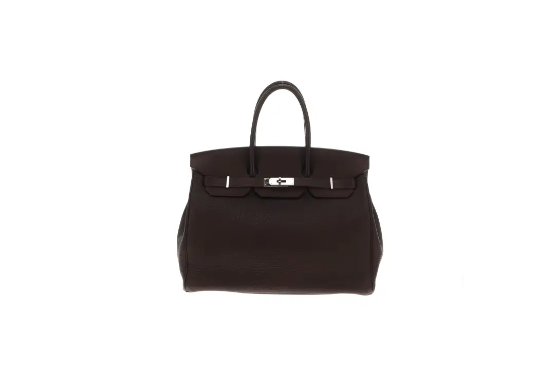 Hermes Birkin 35 Ebene Togo PHW 2008 - Image 3