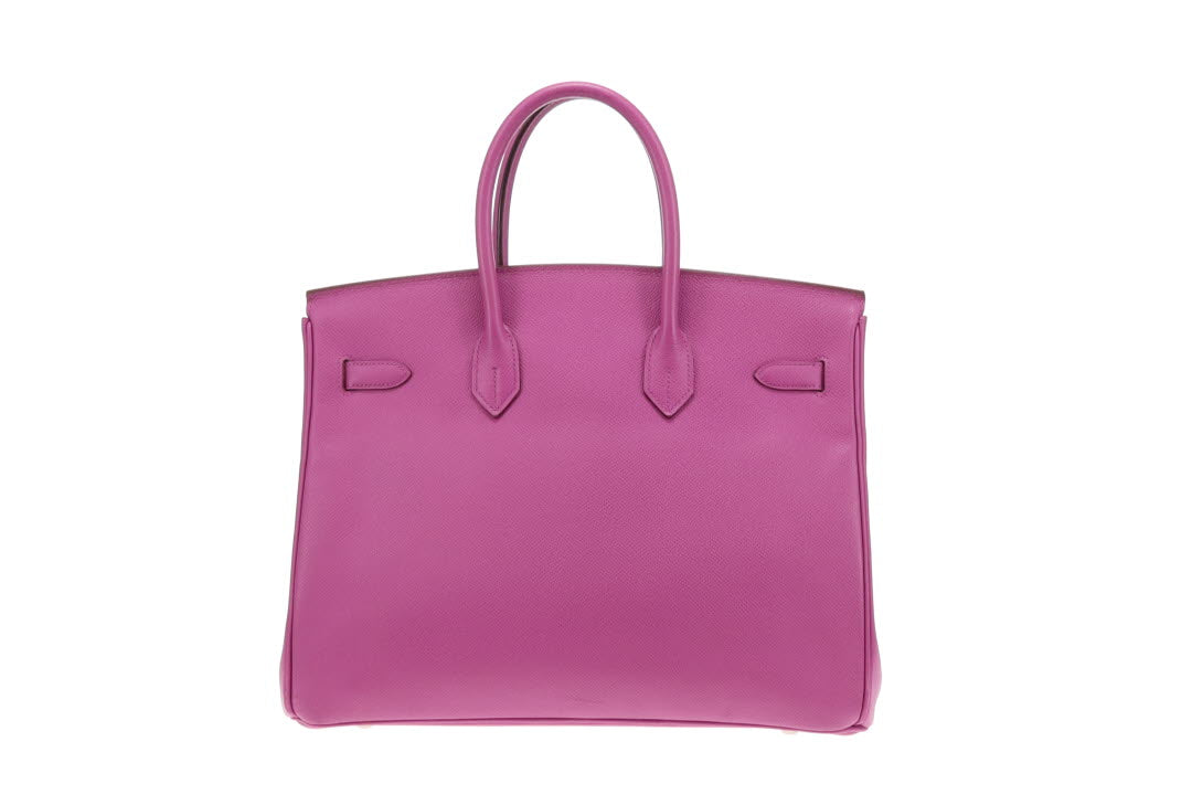 Hermes Birkin 35 Epsom Leather Anemone 2006 PHW - Image 6