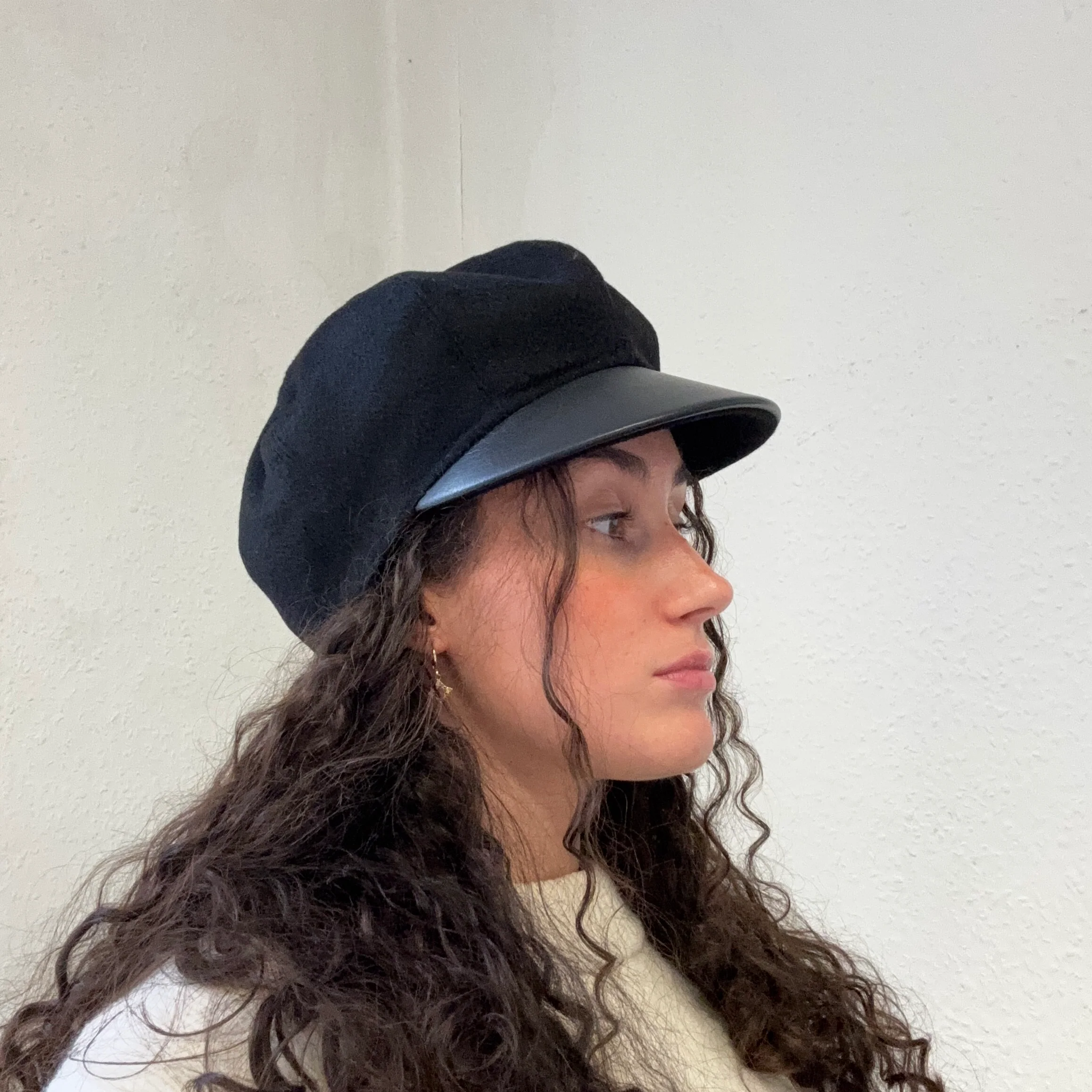 Hermes Casquette Black Cashmere Hat Size 57 - Image 3