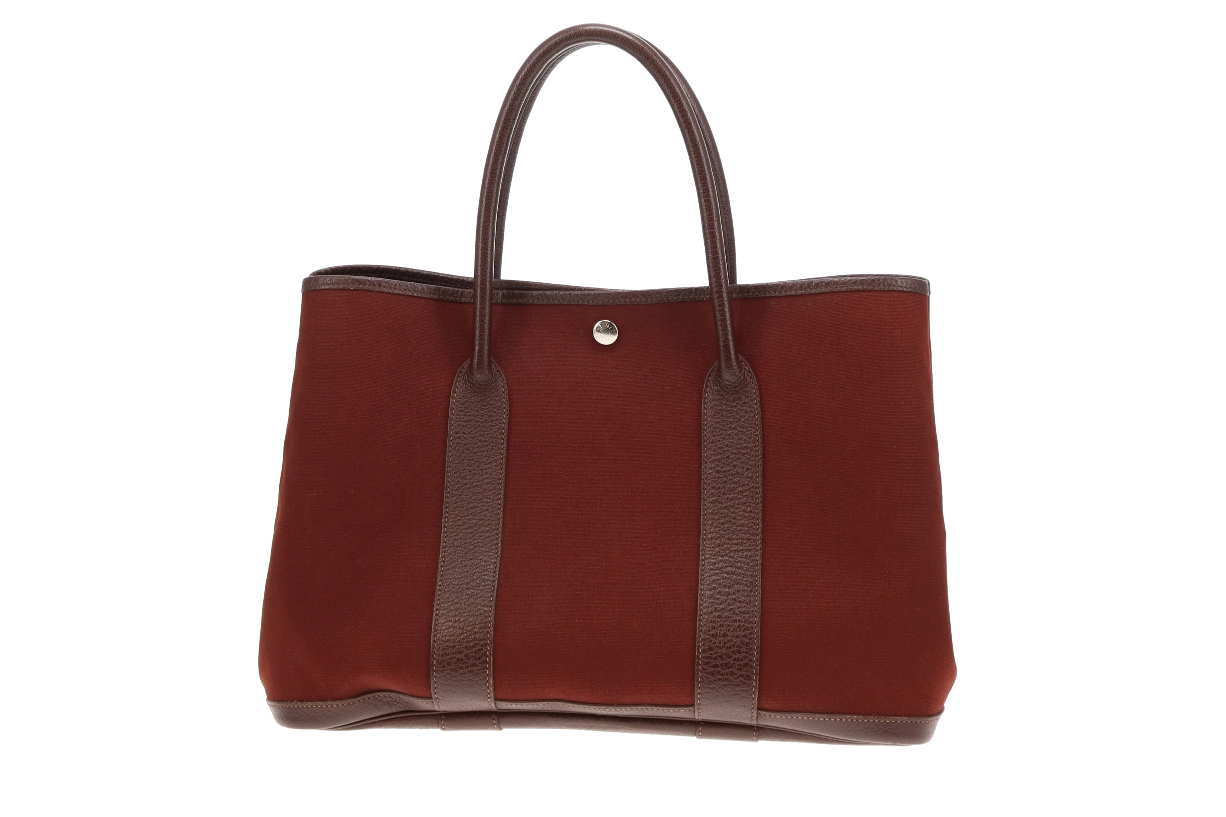 Hermes Garden Party 36 Toile Buffle Rouge H - Image 5