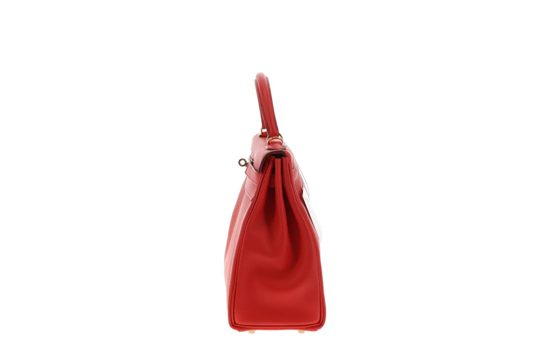 Hermes Kelly 32 Red Evercolor GHW 2016 - Image 10