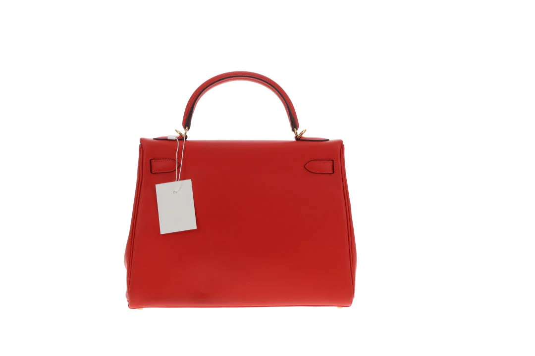Hermes Kelly 32 Red Evercolor GHW 2016 - Image 9