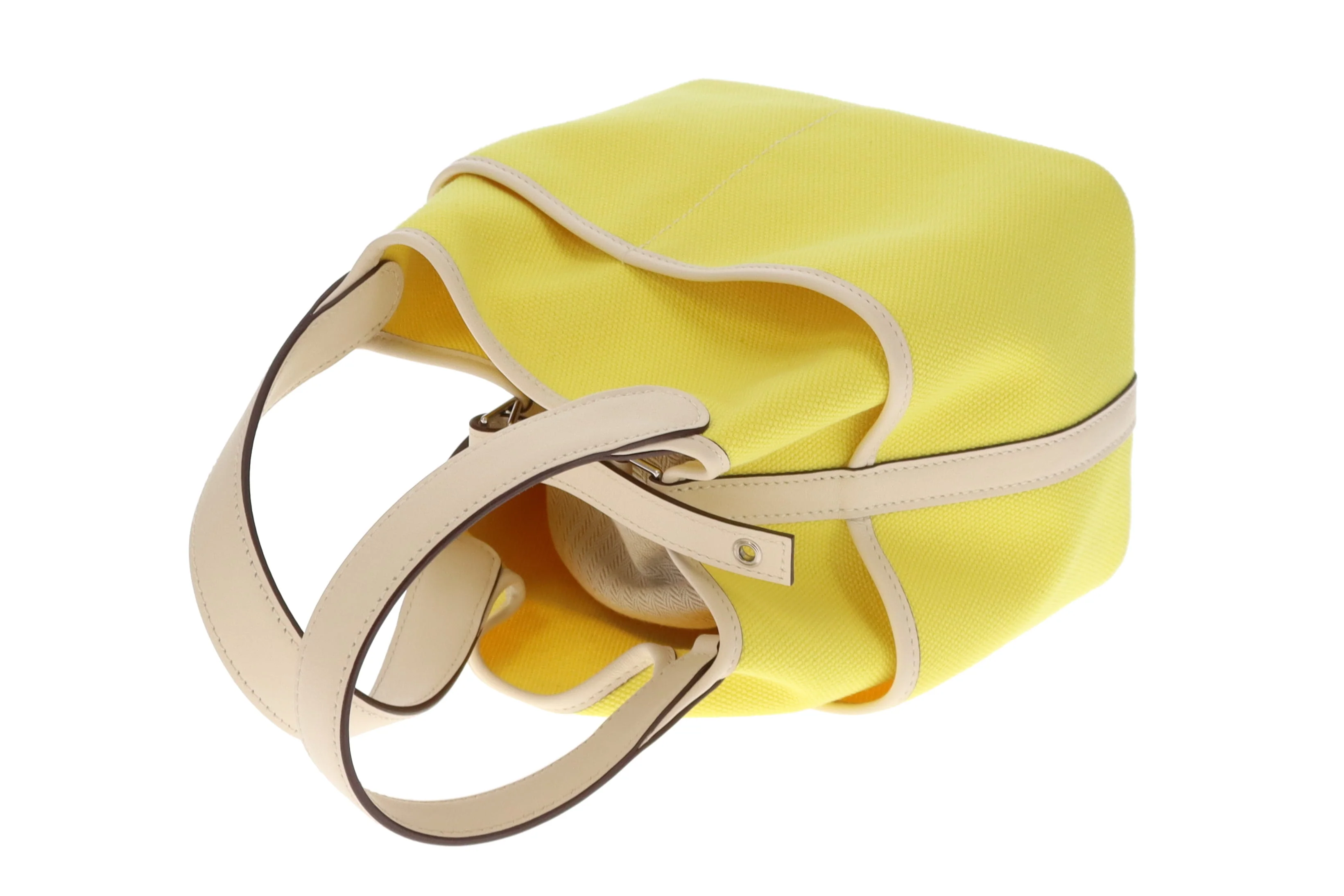 Hermes Picotin Cargo Lock 18 In Jaune Citron & Nata Swift & Toile Canvas - Image 12