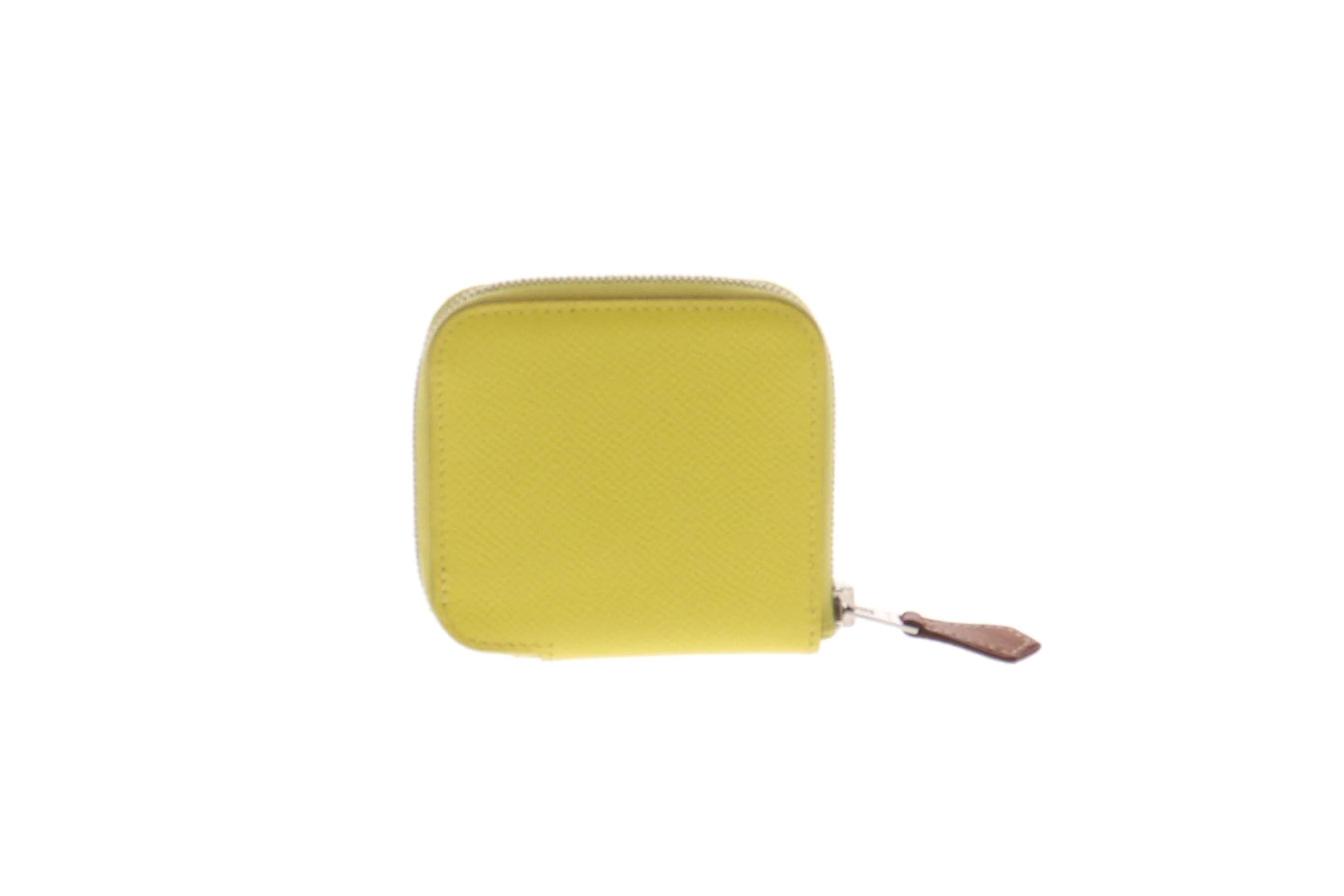 Hermes Yellow Lime Epsom Silk-in Mini Azap Coin Purse 2020 - Image 3
