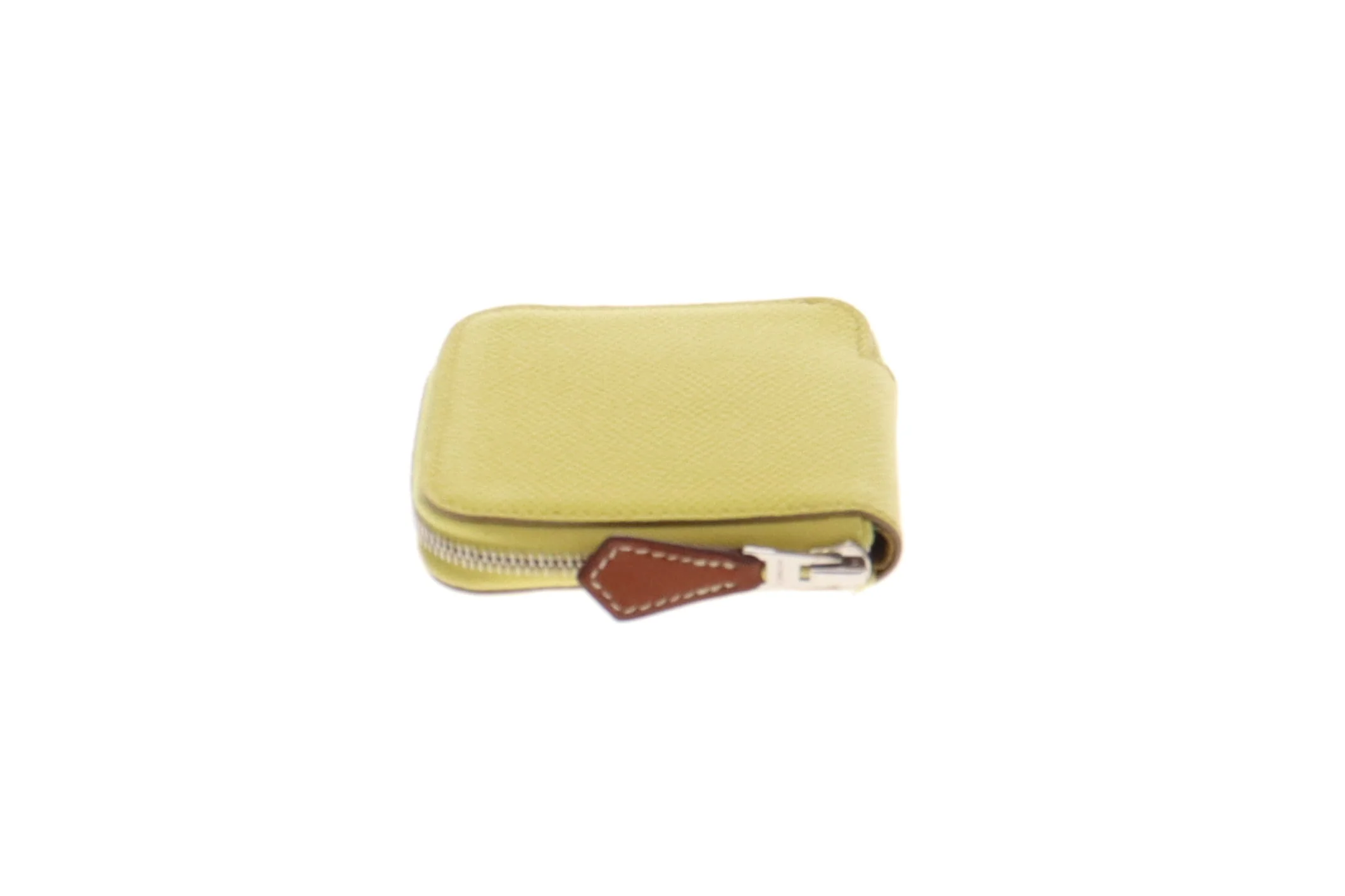 Hermes Yellow Lime Epsom Silk-in Mini Azap Coin Purse 2020 - Image 7