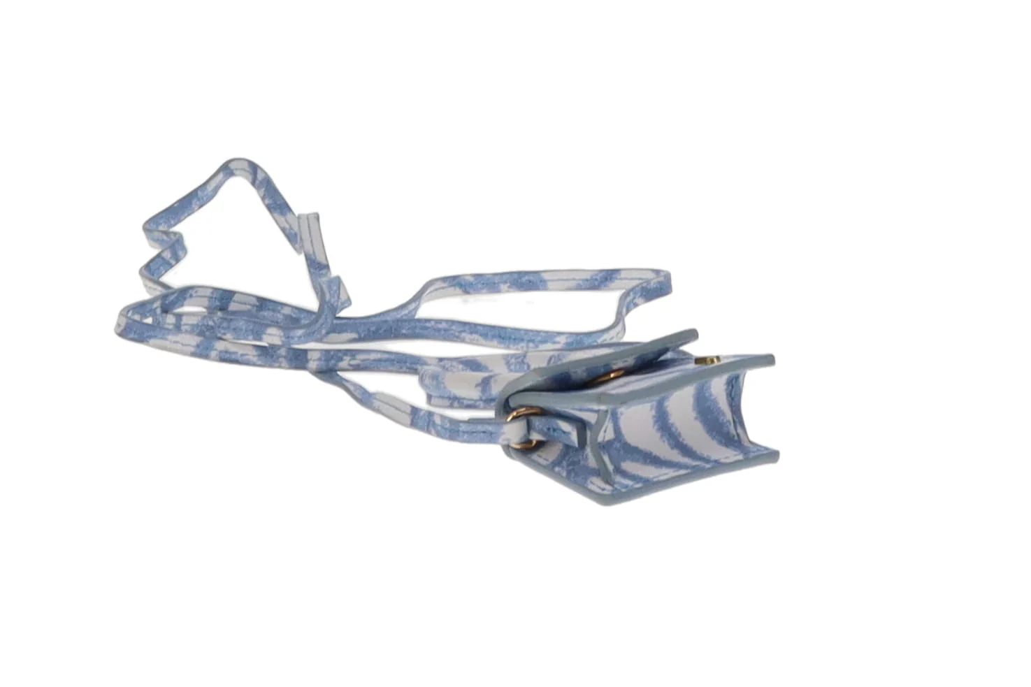 Jacquemus Le Chiquito Blanc Blue Printed Nano Bag - Image 11