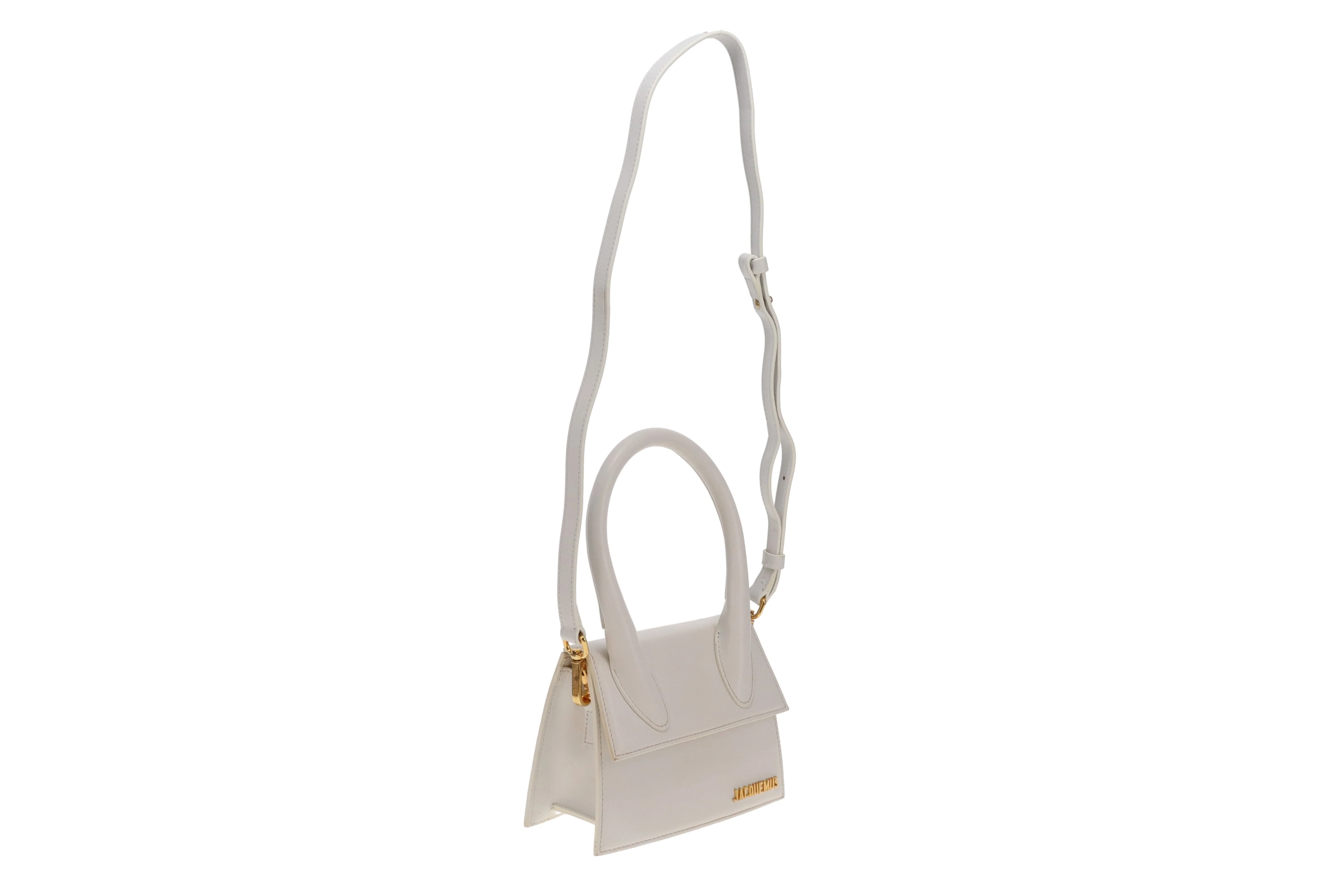 Jacquemus Le Chiquito Small Bag – White Leather with Gold Hardware - Image 4