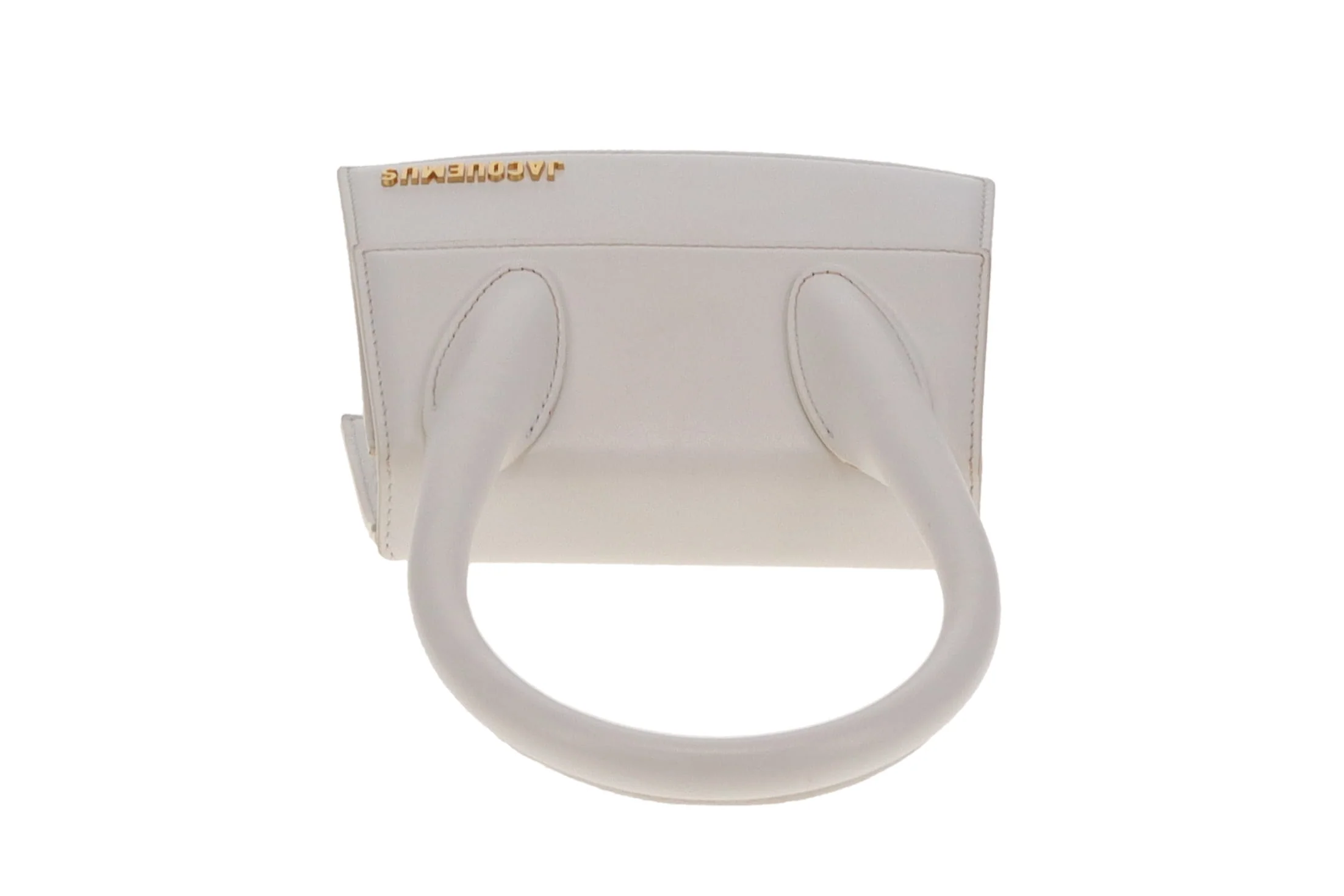 Jacquemus Le Chiquito Small Bag – White Leather with Gold Hardware - Image 8