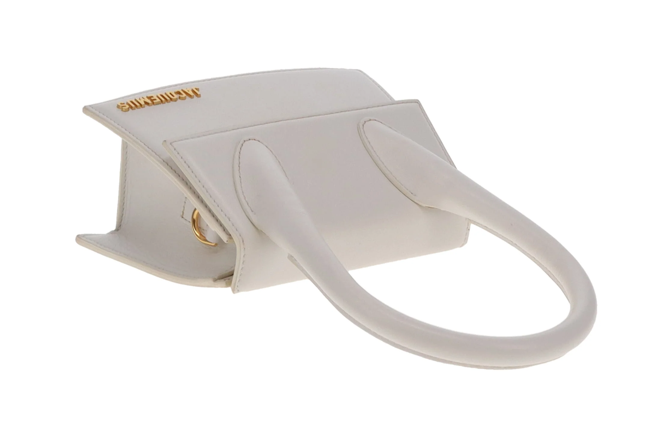 Jacquemus Le Chiquito Small Bag – White Leather with Gold Hardware - Image 9