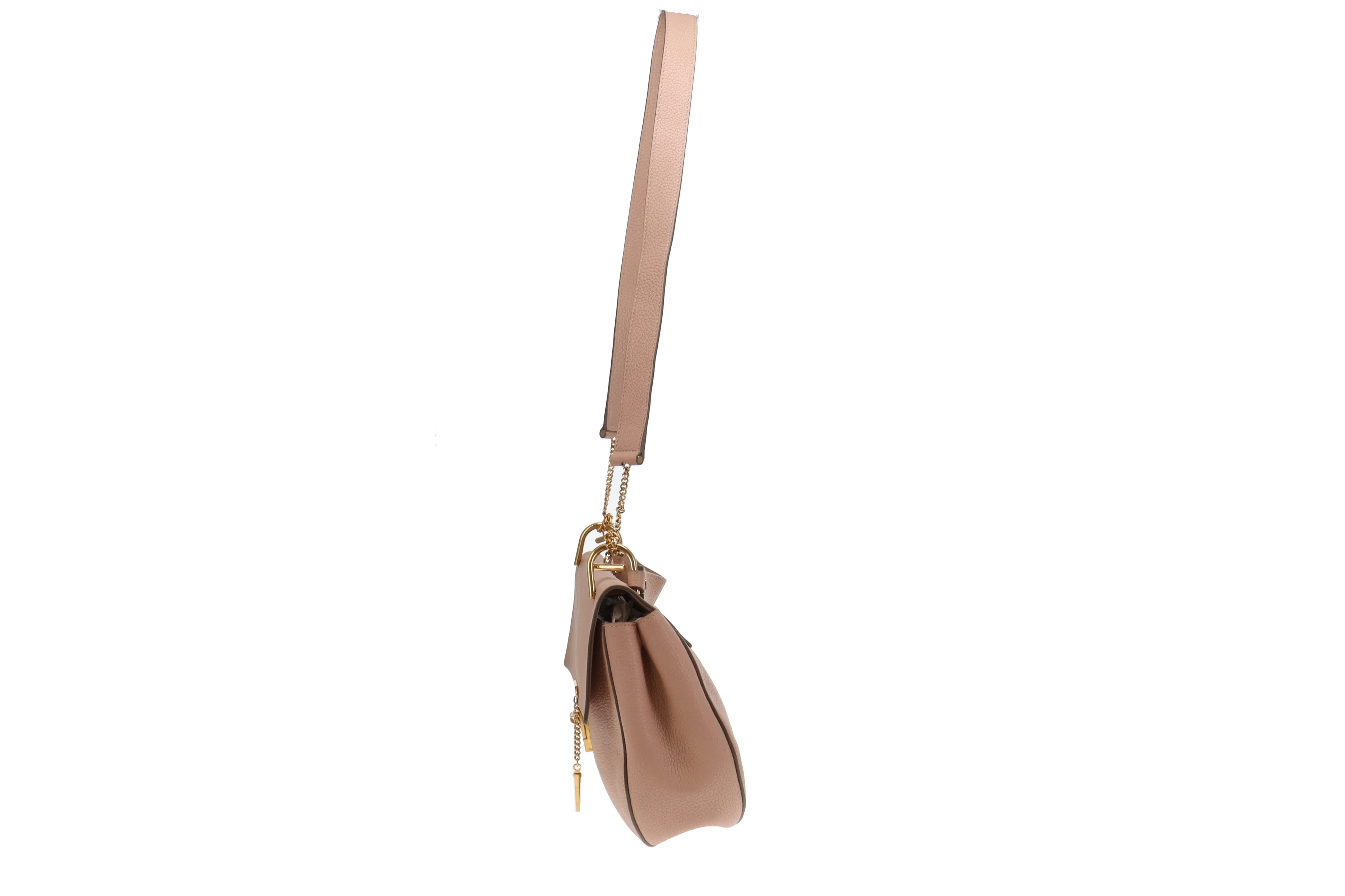 Chloe Large grained Calfskin Leather Drew Plaster Pink - Image 6