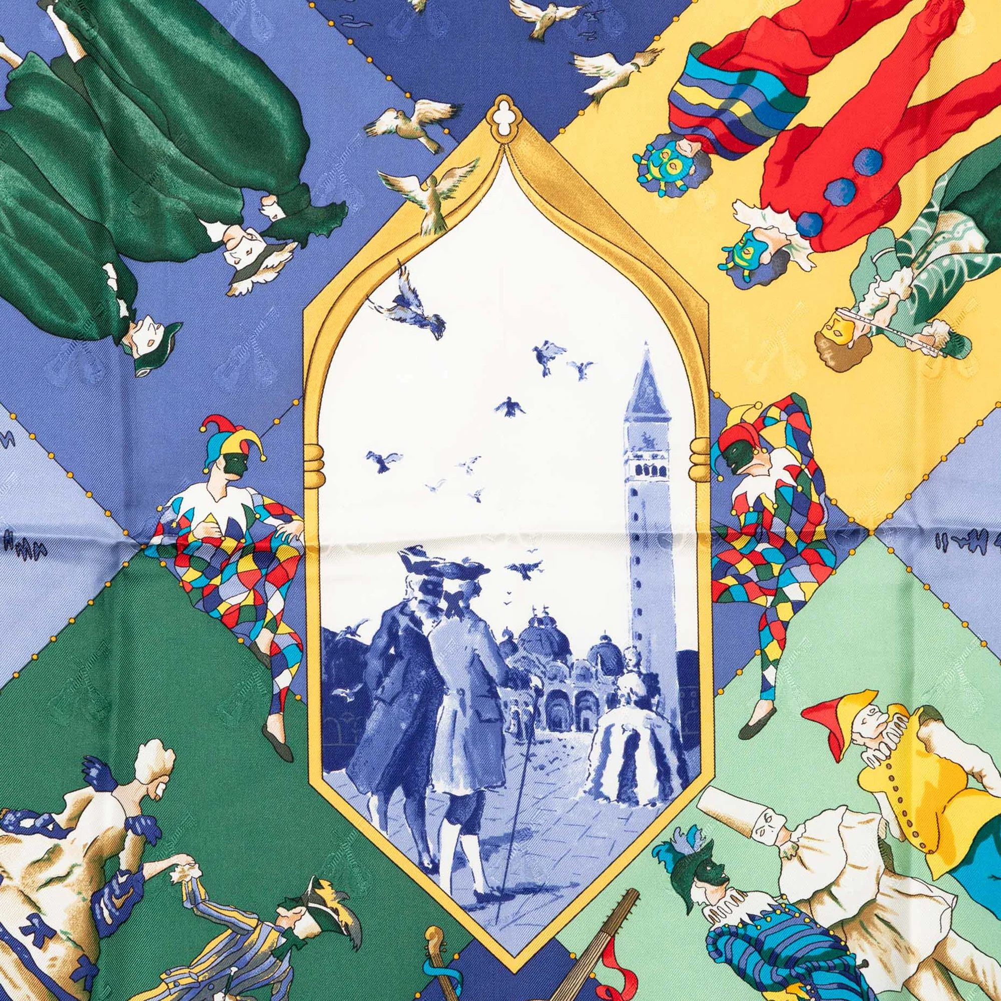 Hermes Le Carnaval de Venise Scarf 90 100% Silk - Image 9