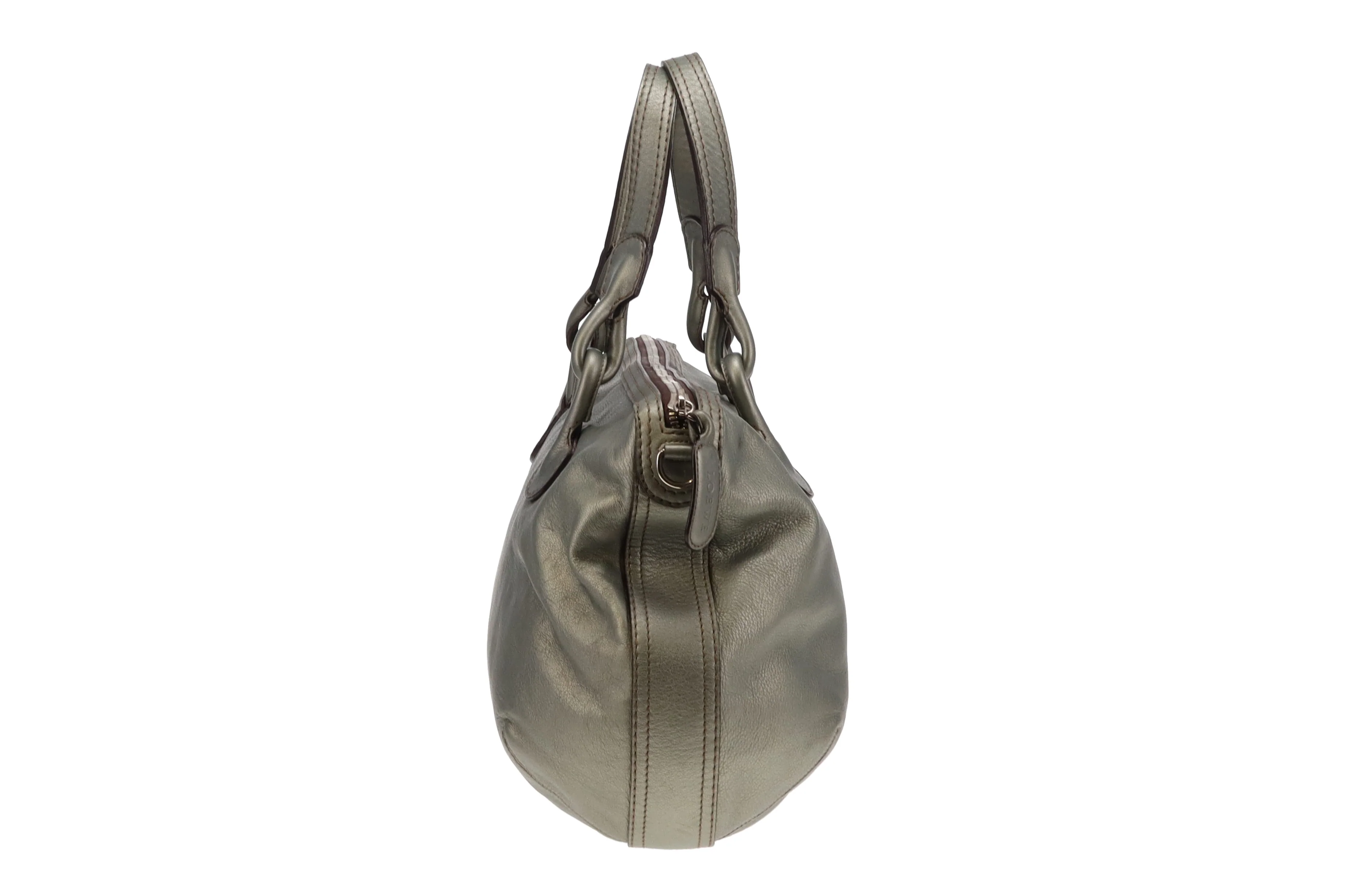 Loewe Metallic Green Leather Fiesta Hobo - Image 6