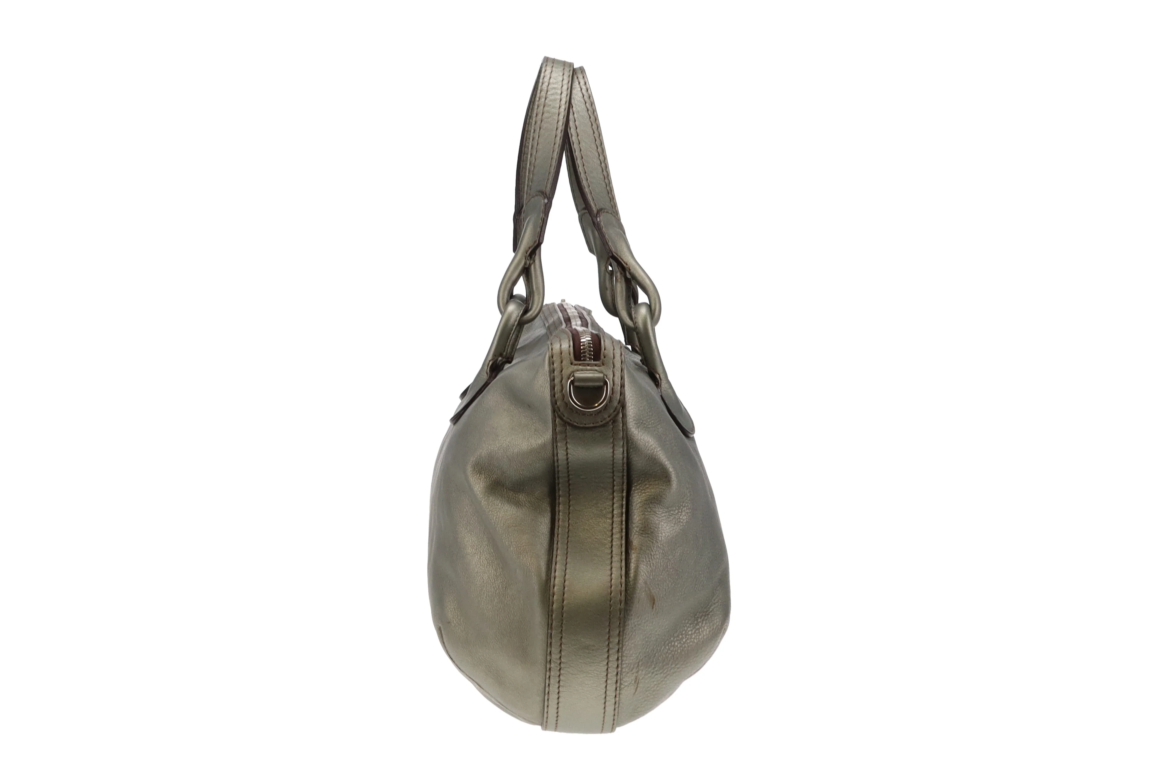 Loewe Metallic Green Leather Fiesta Hobo - Image 8