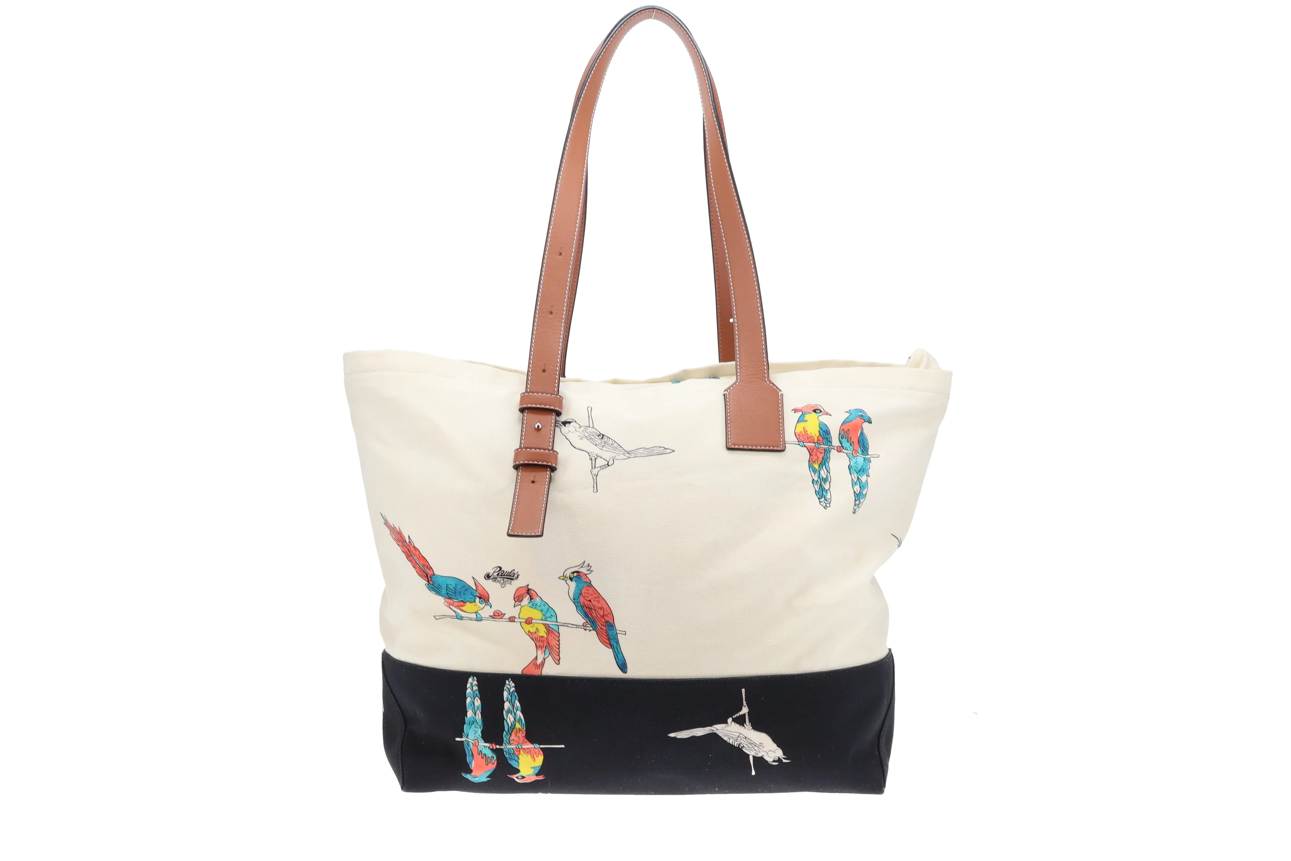 Loewe Paula's Ibiza Parrots Canvas Zipped Tote - Image 5