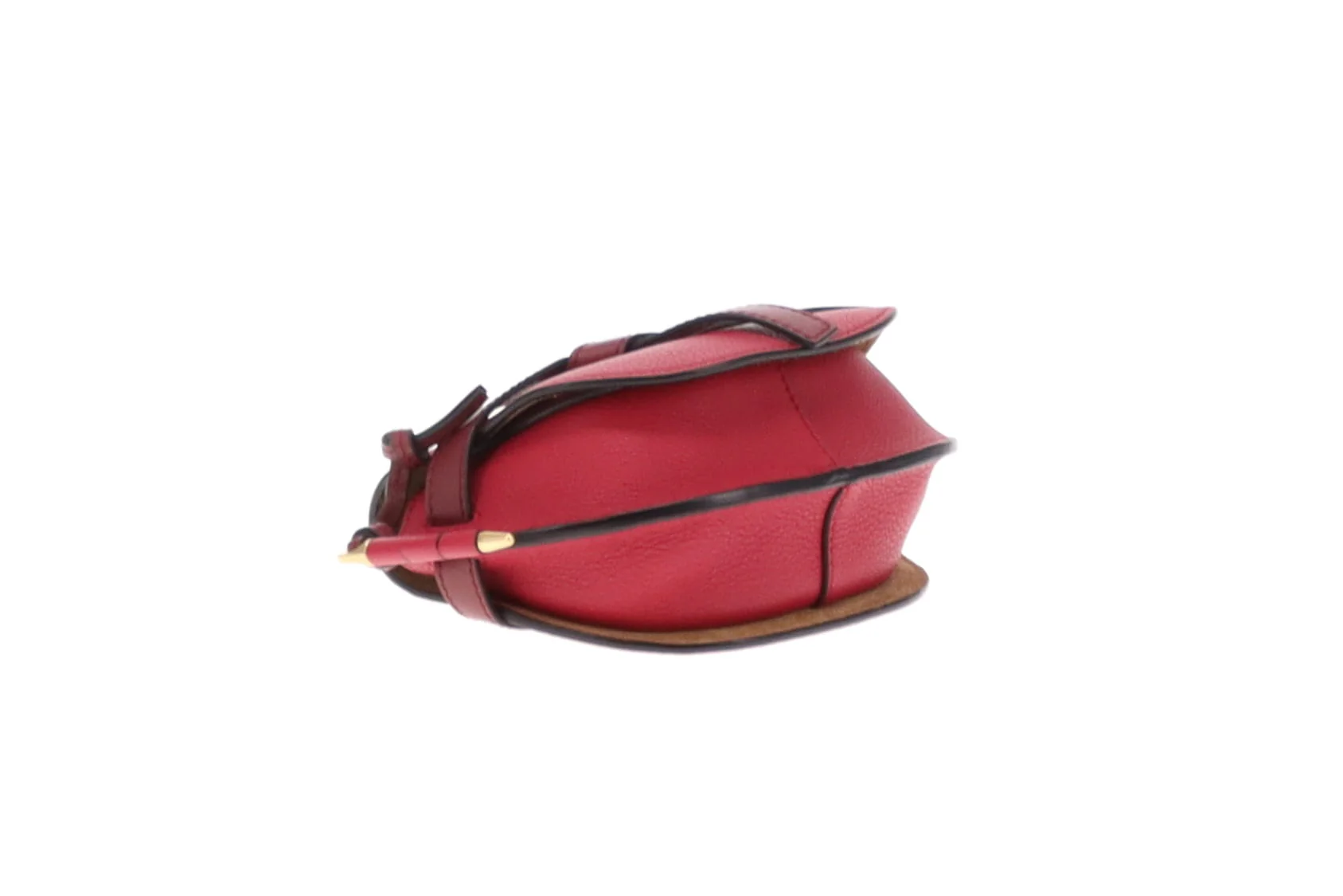 Loewe Raspberry Leather Mini Gate Bag - Image 11