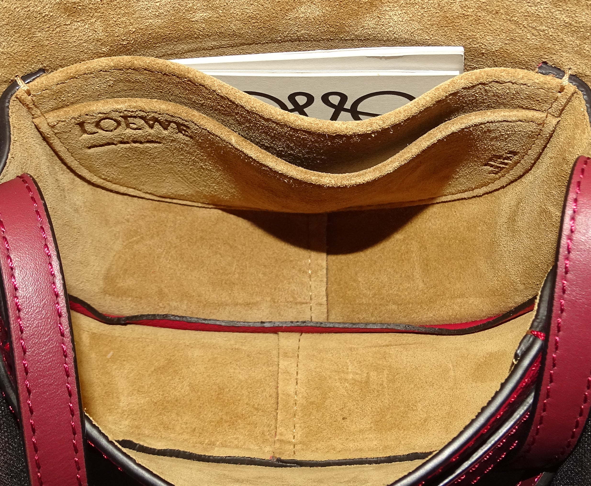Loewe Raspberry Leather Mini Gate Bag - Image 13