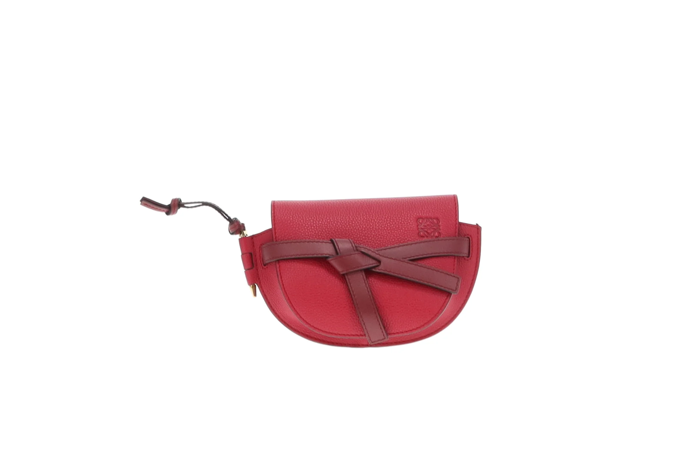 Loewe Raspberry Leather Mini Gate Bag - Image 5